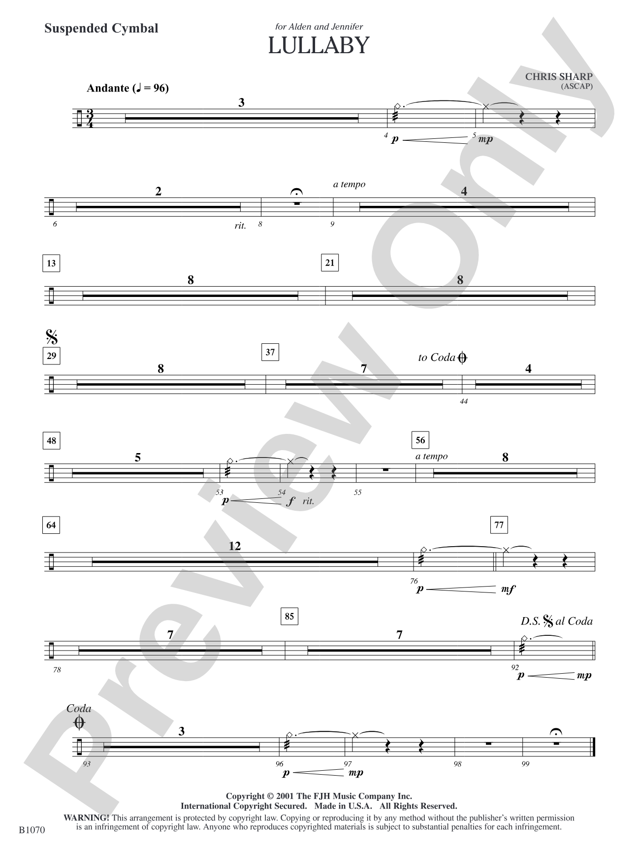 Lullaby: Suspended Cymbal