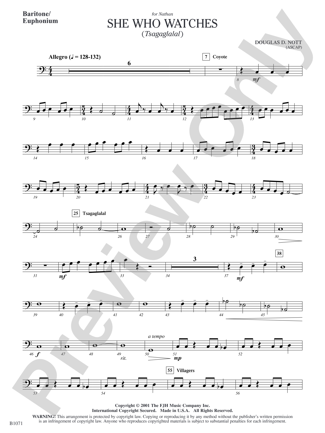 She Who Watches (Tsagaglalal): Baritone/Euphonium