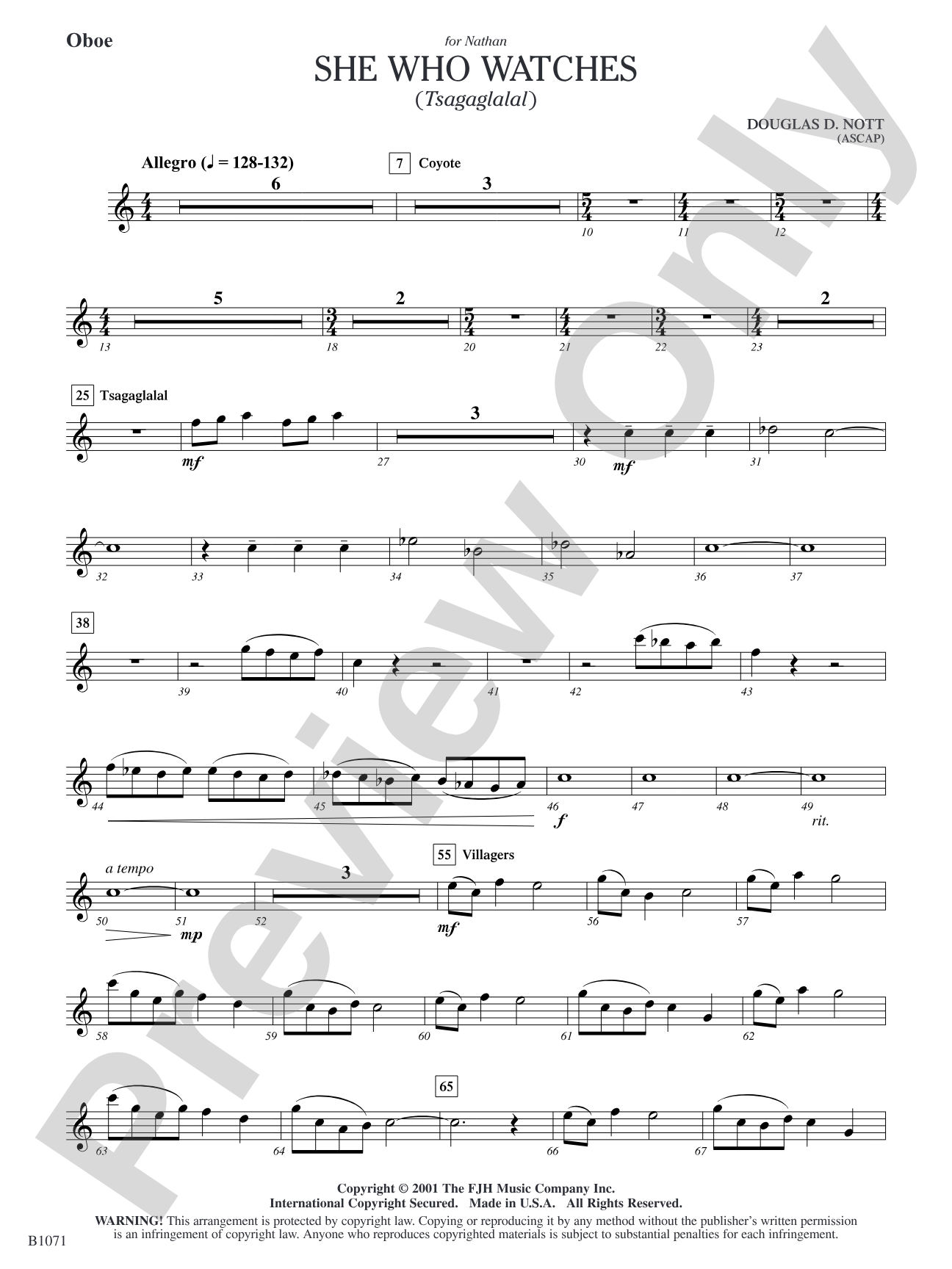 She Who Watches (Tsagaglalal): Oboe
