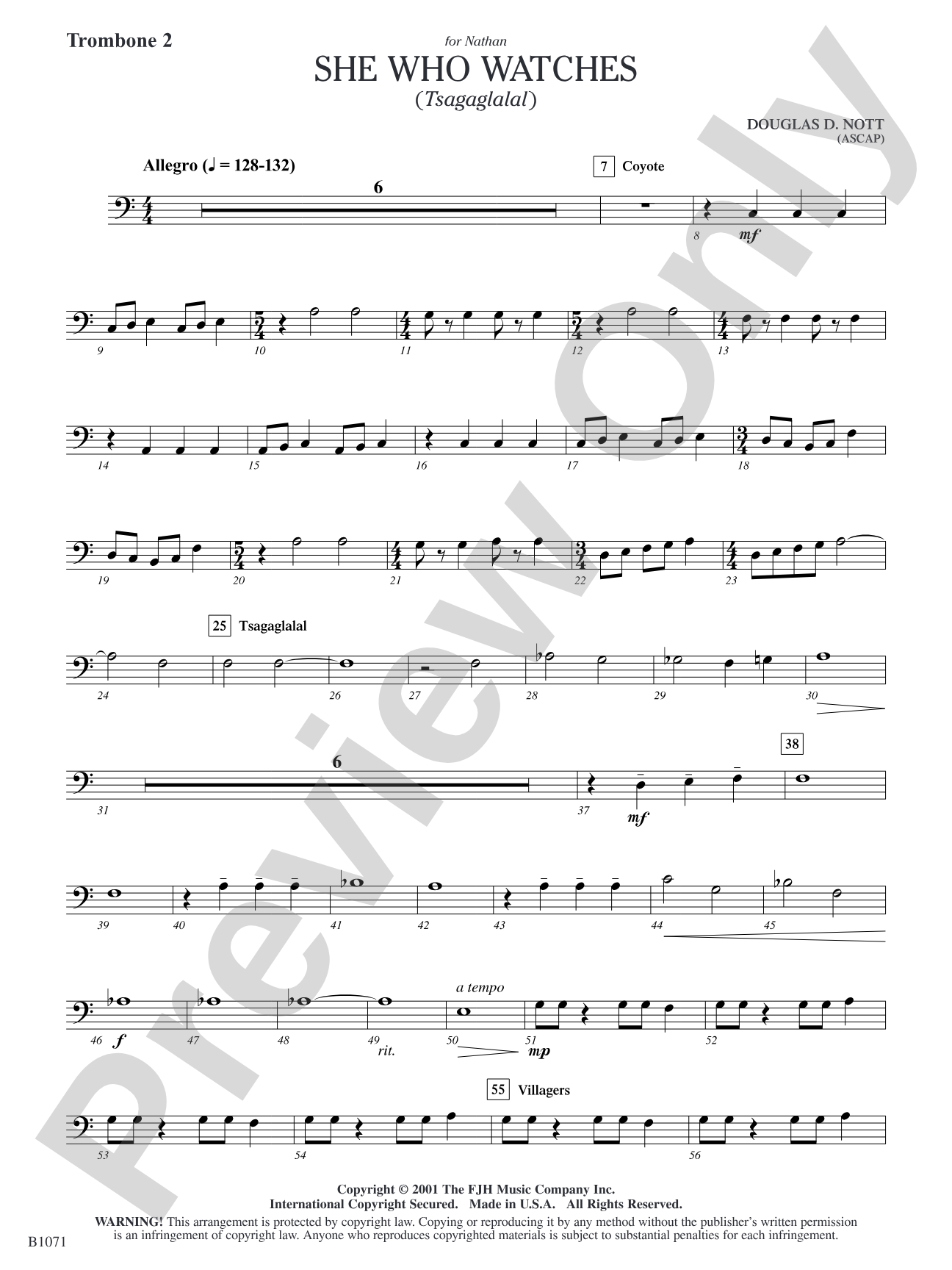 She Who Watches (Tsagaglalal): Trombone 2