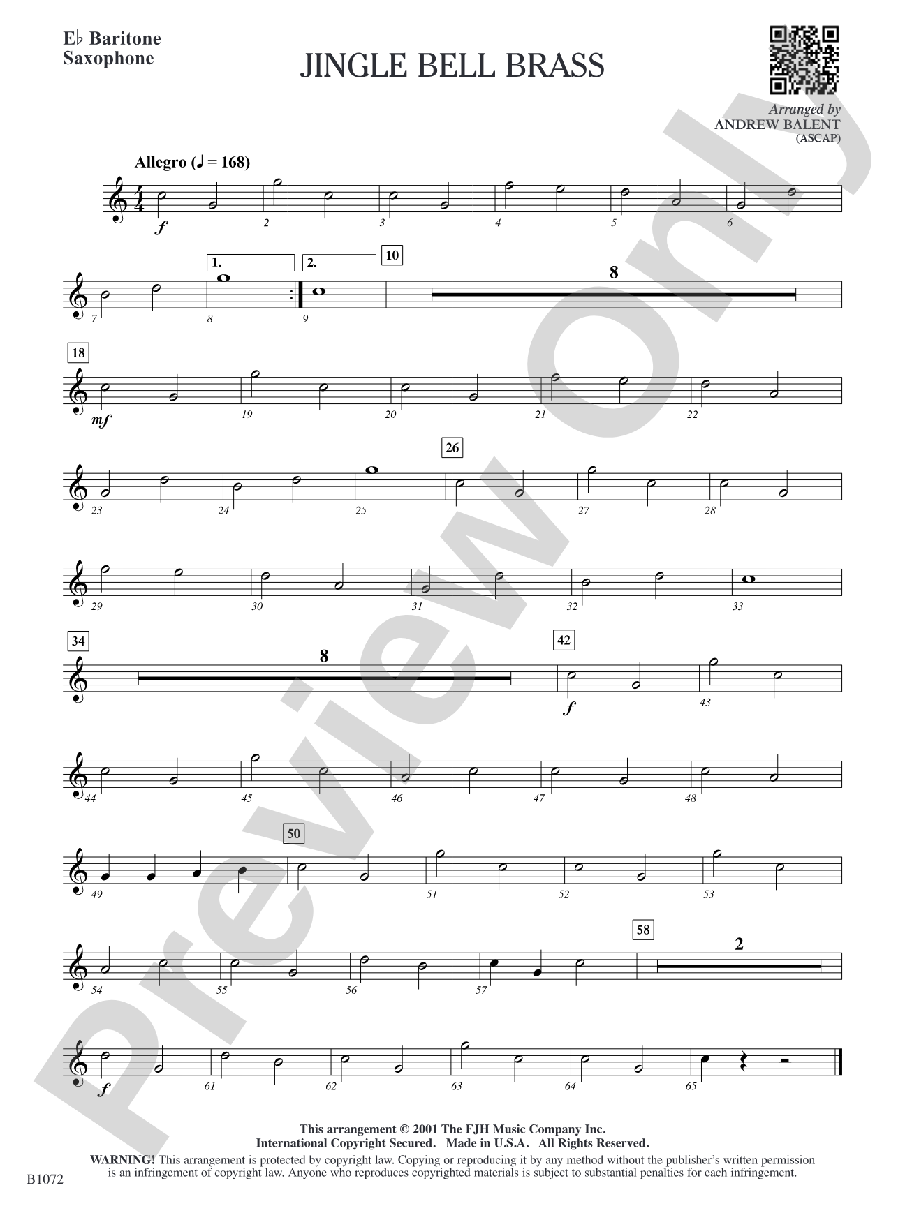 Jingle Bell Brass: E-flat Baritone Saxophone