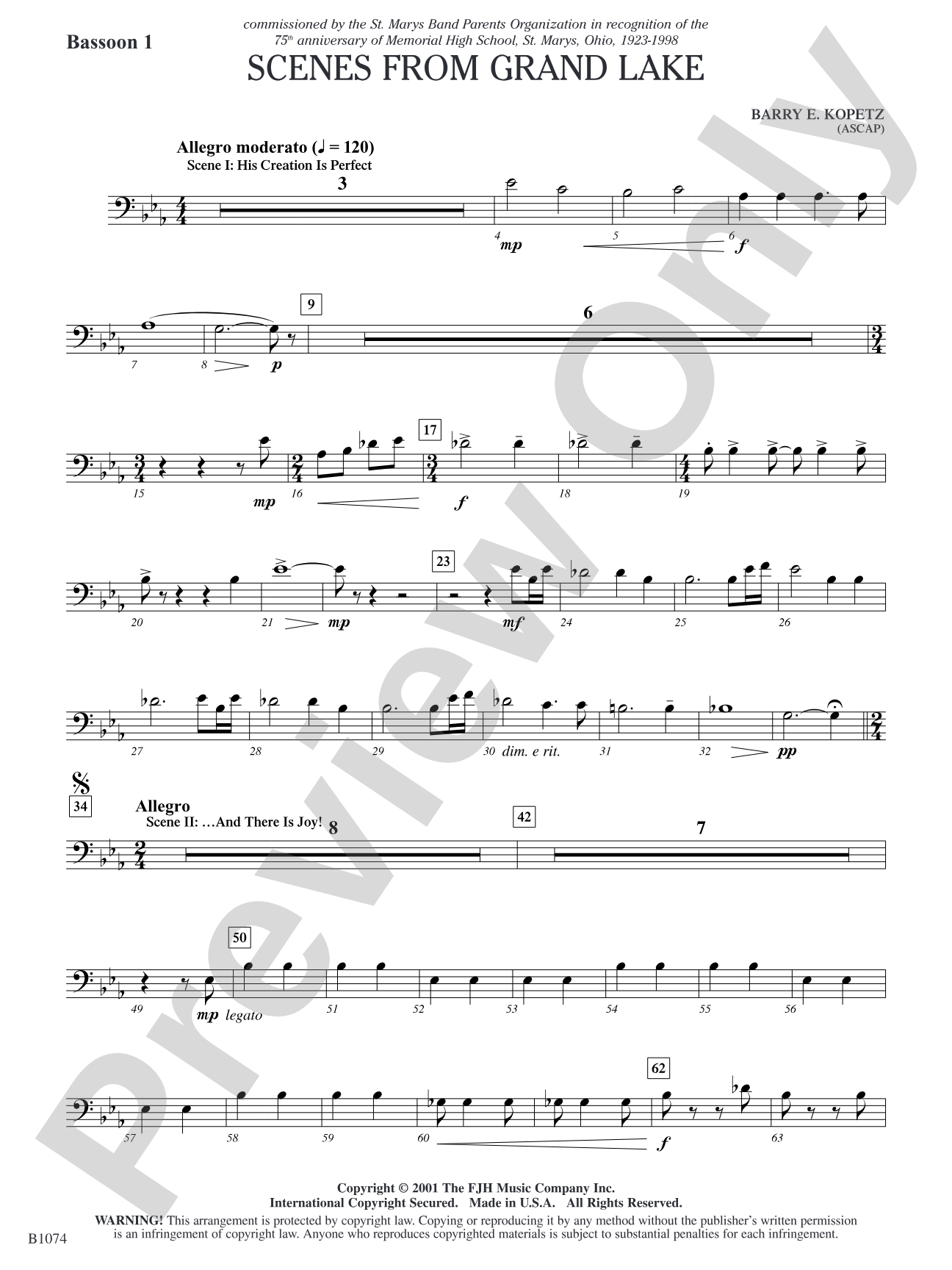 Scenes from Grand Lake: Bassoon 1
