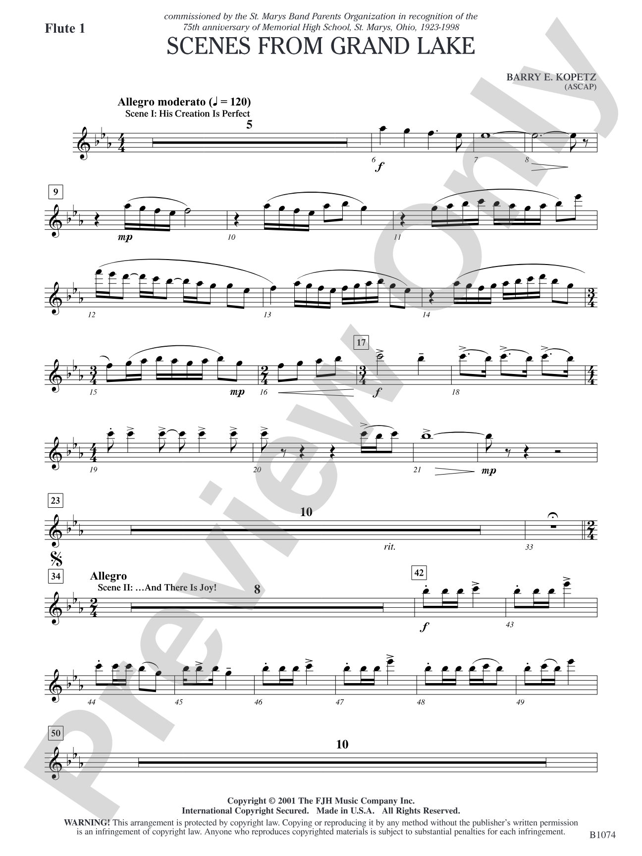 Scenes from Grand Lake: Flute 1