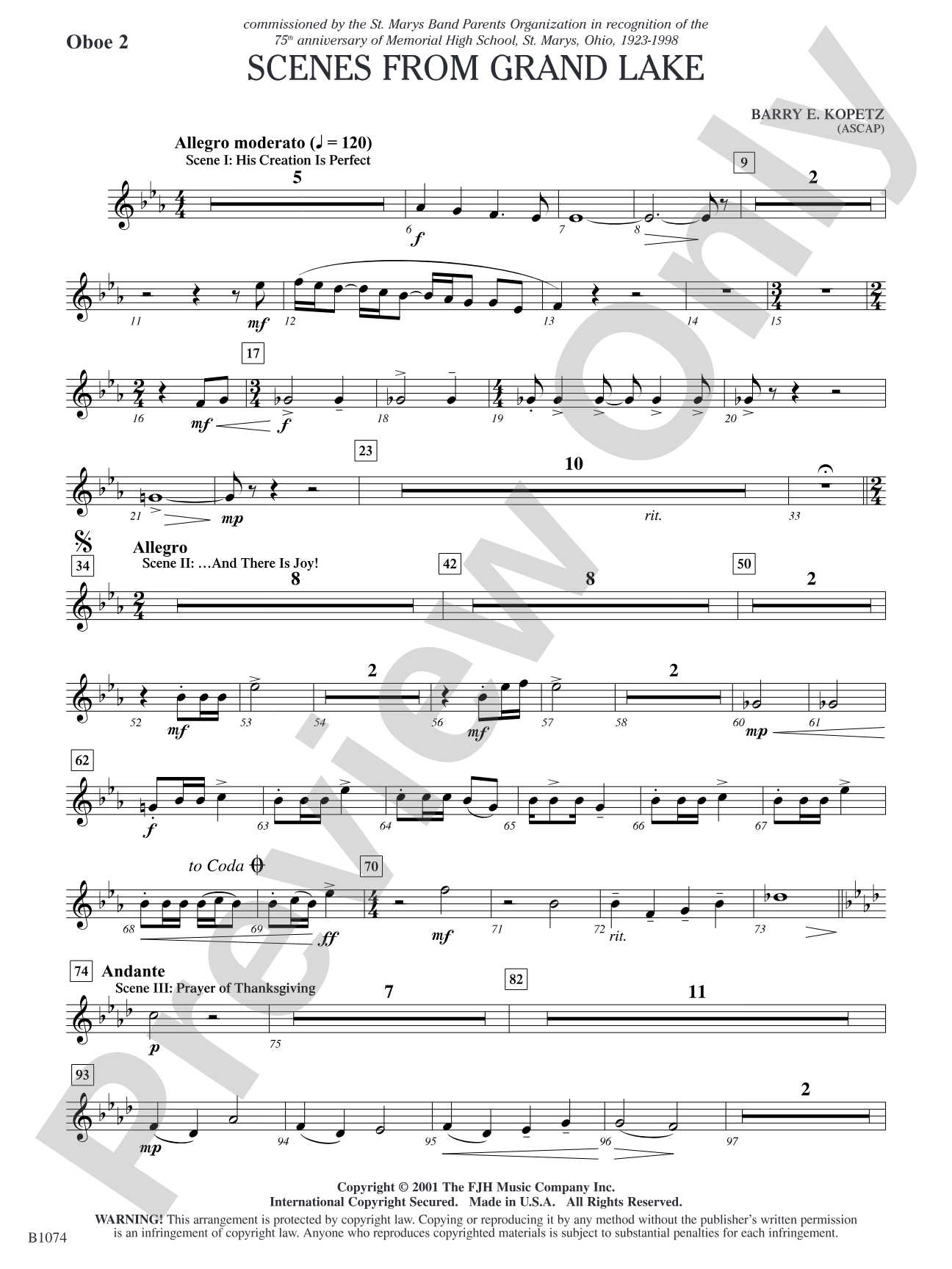 Scenes from Grand Lake: Oboe 2