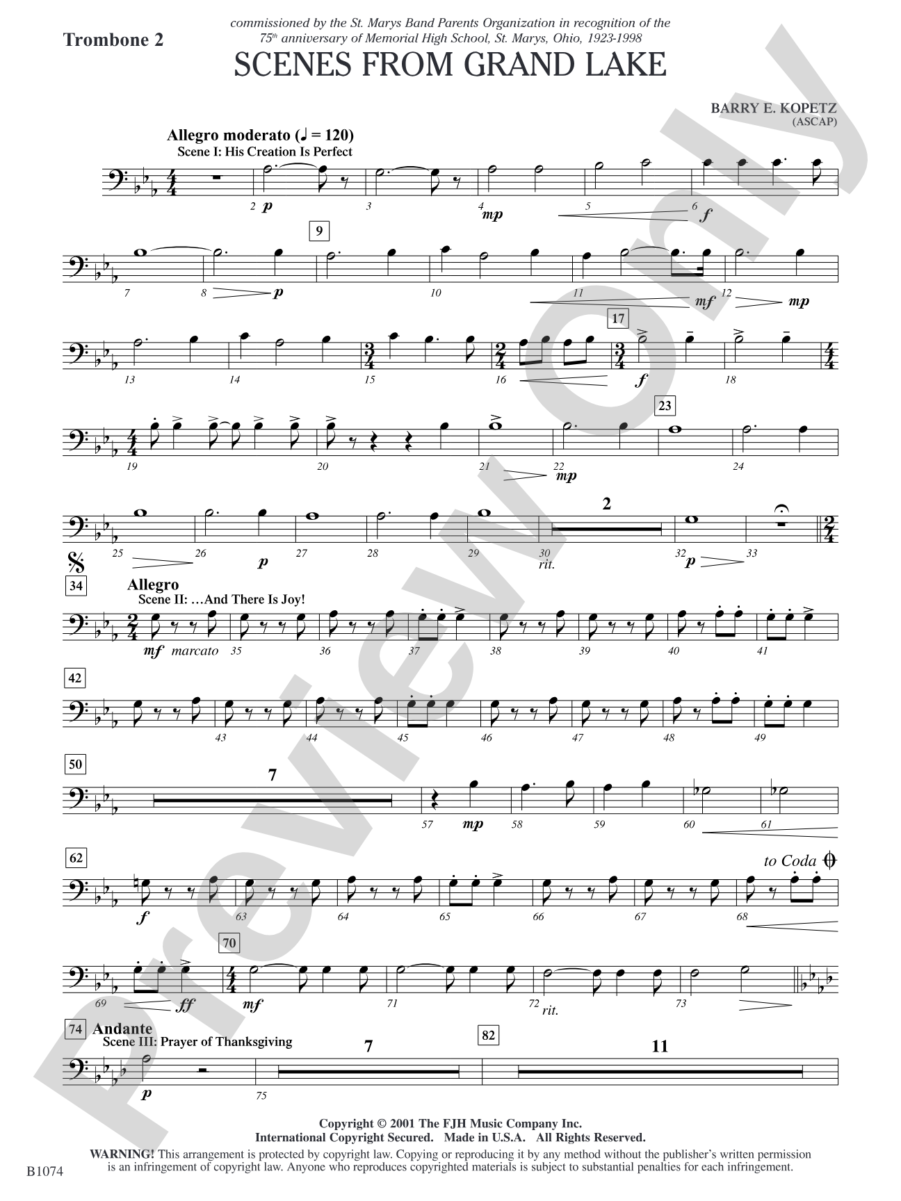 Scenes from Grand Lake: Trombone 2