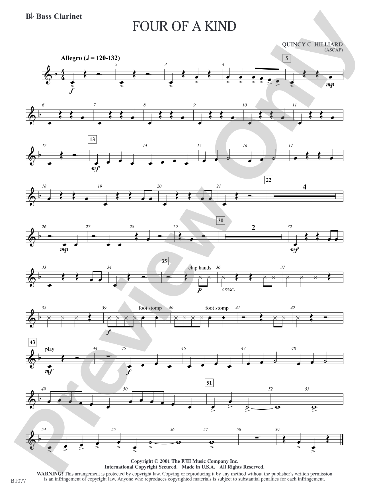 Four of a Kind: B-flat Bass Clarinet