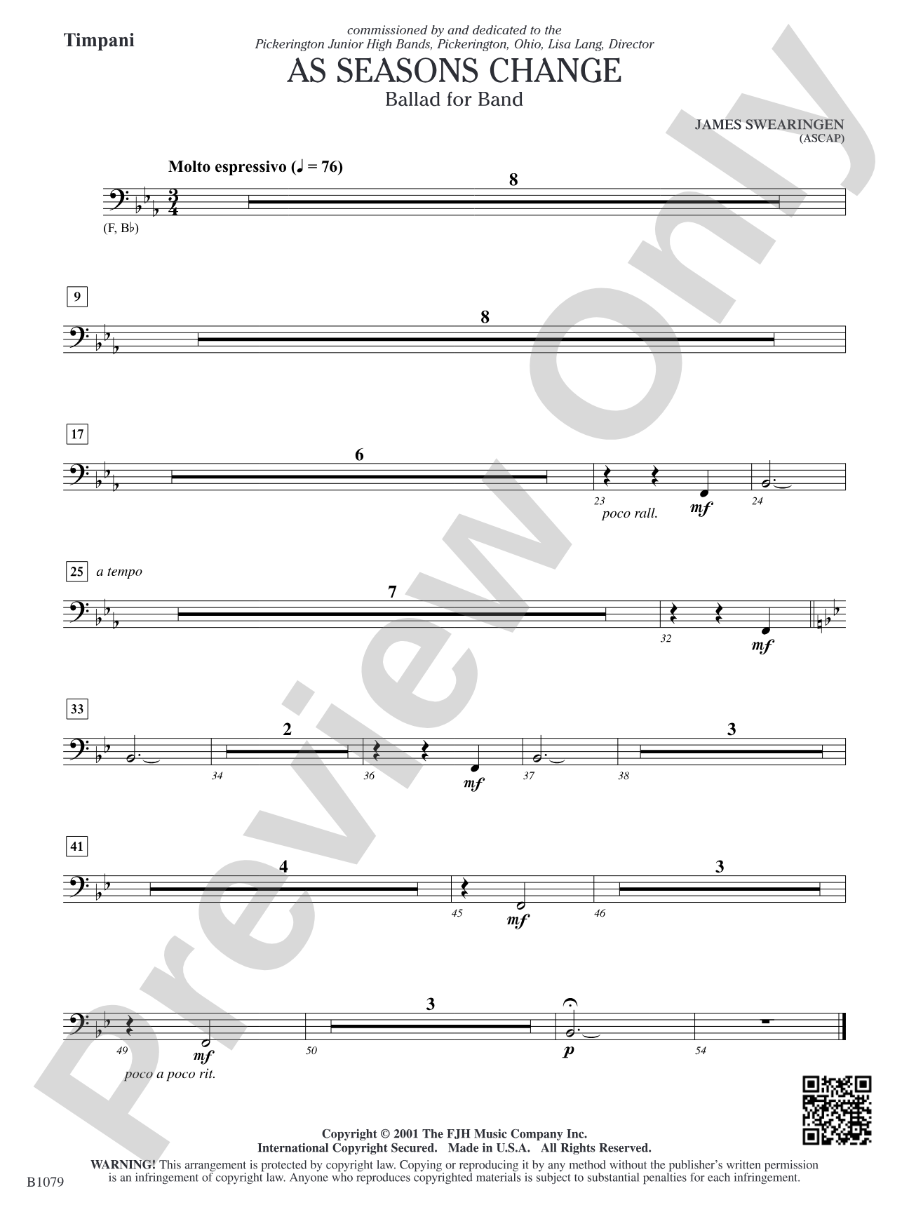 As Seasons Change: Timpani