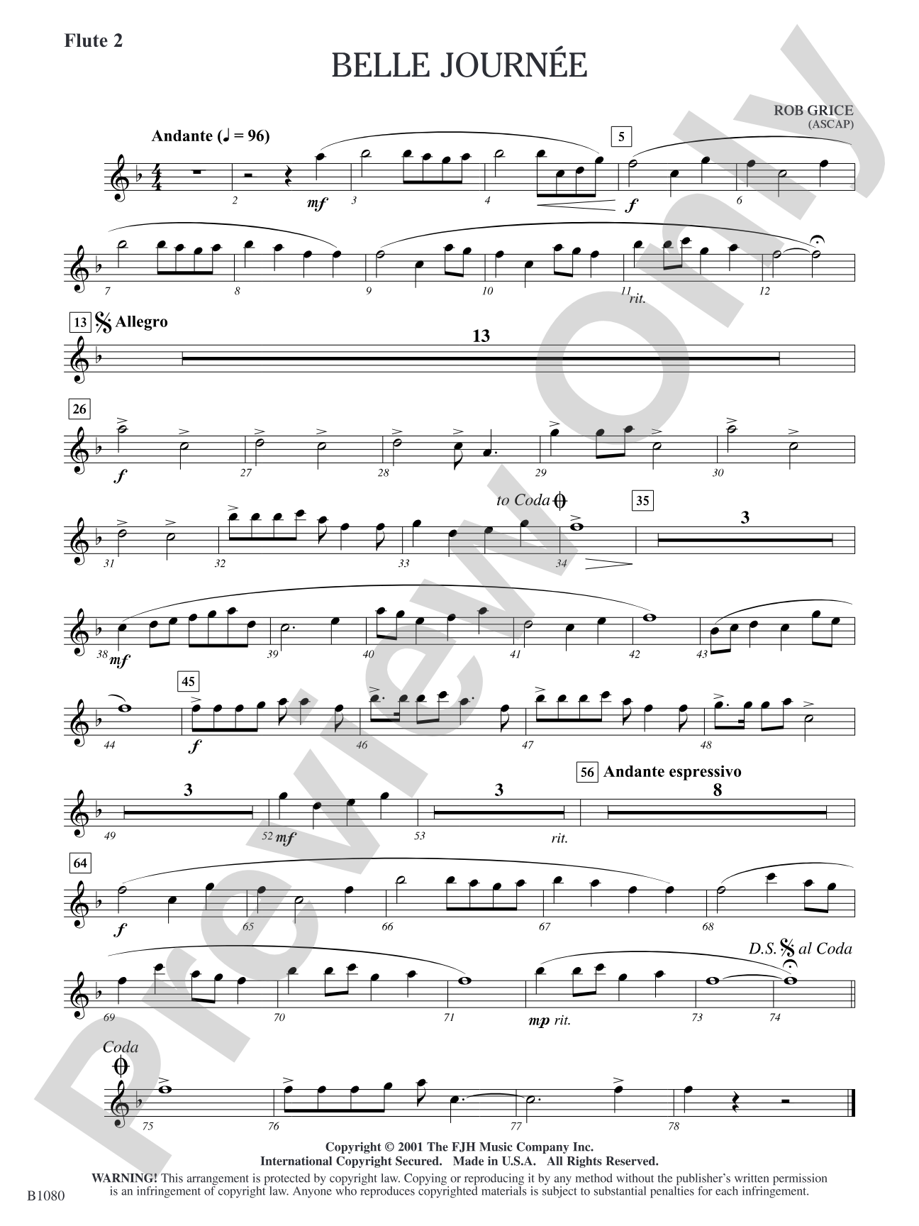 Belle Journée: Flute 2