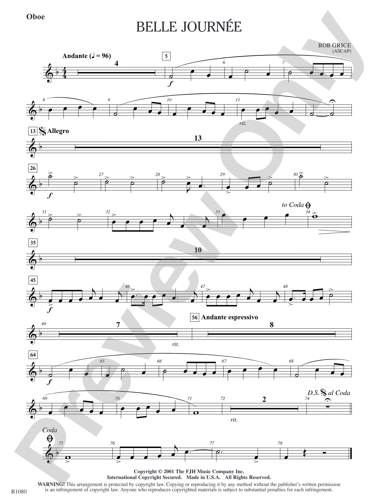 Belle Journée: Oboe