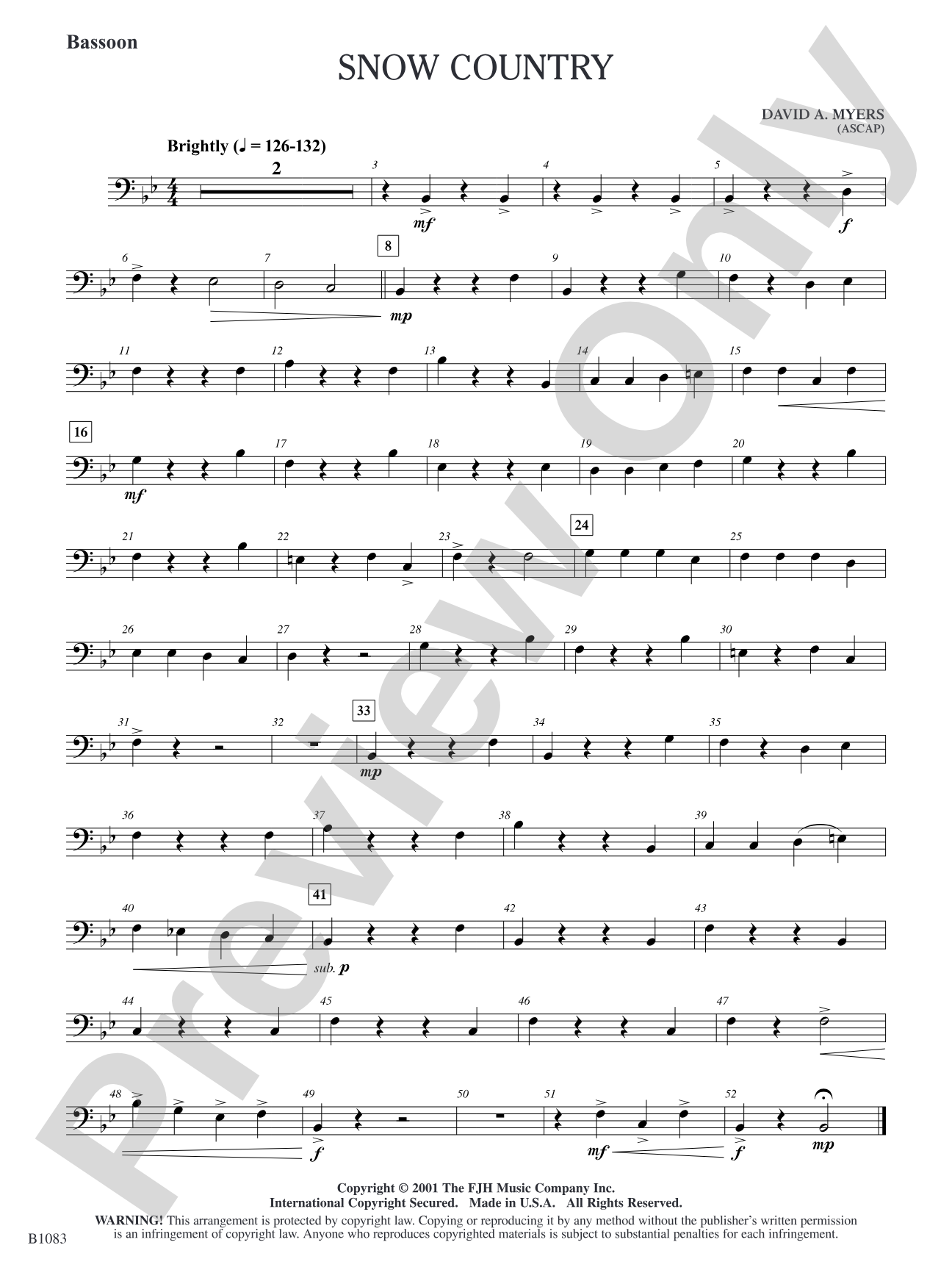 Snow Country: Bassoon