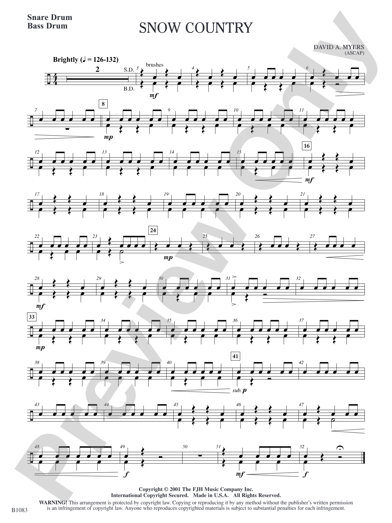 Snow Country: Snare Drum/Bass Drum