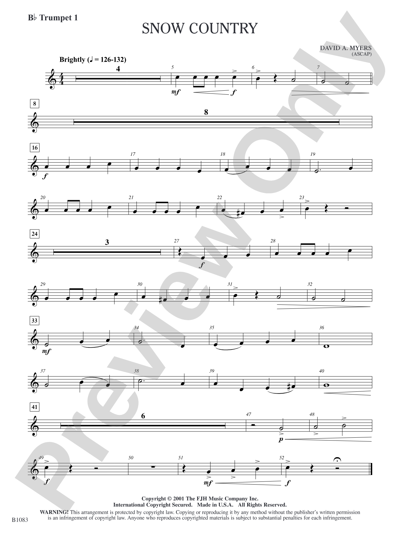 Snow Country: B-flat Trumpet 1