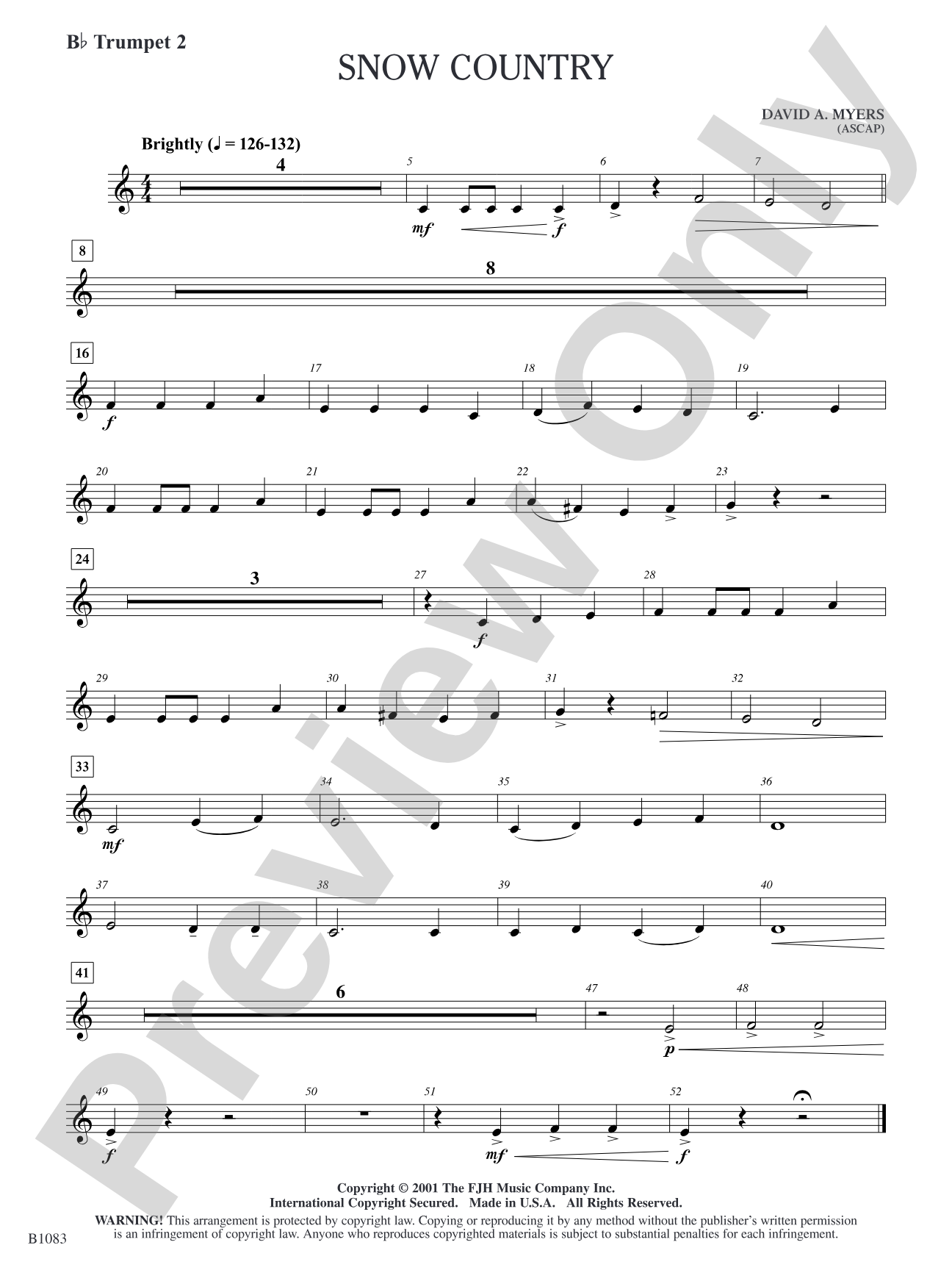 Snow Country: B-flat Trumpet 2