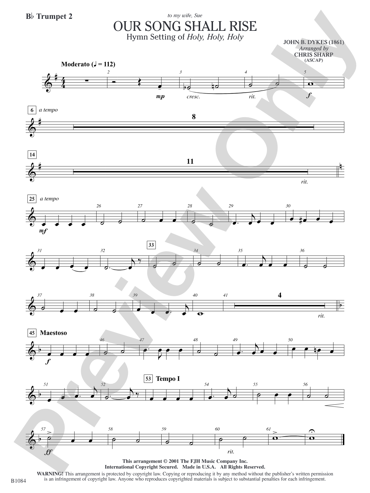 Our Song Shall Rise: B-flat Trumpet 2