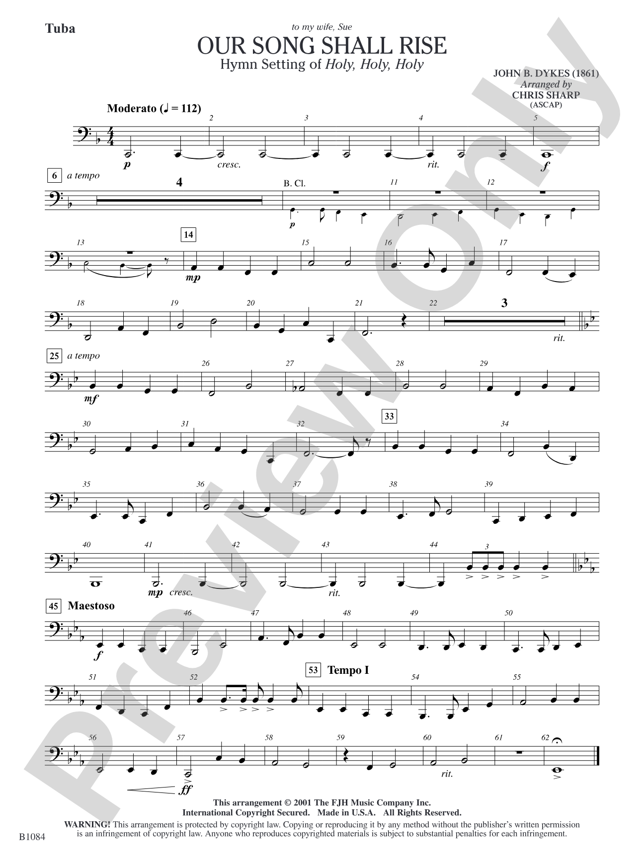 Our Song Shall Rise: Tuba