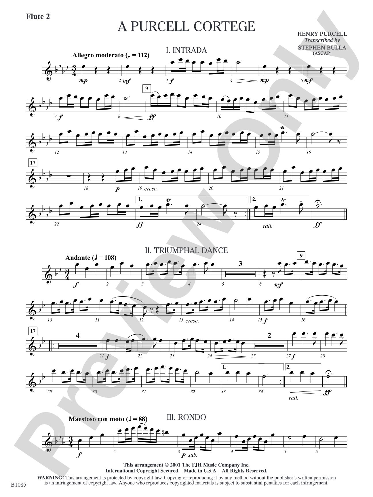A Purcell Cortege: Flute 2