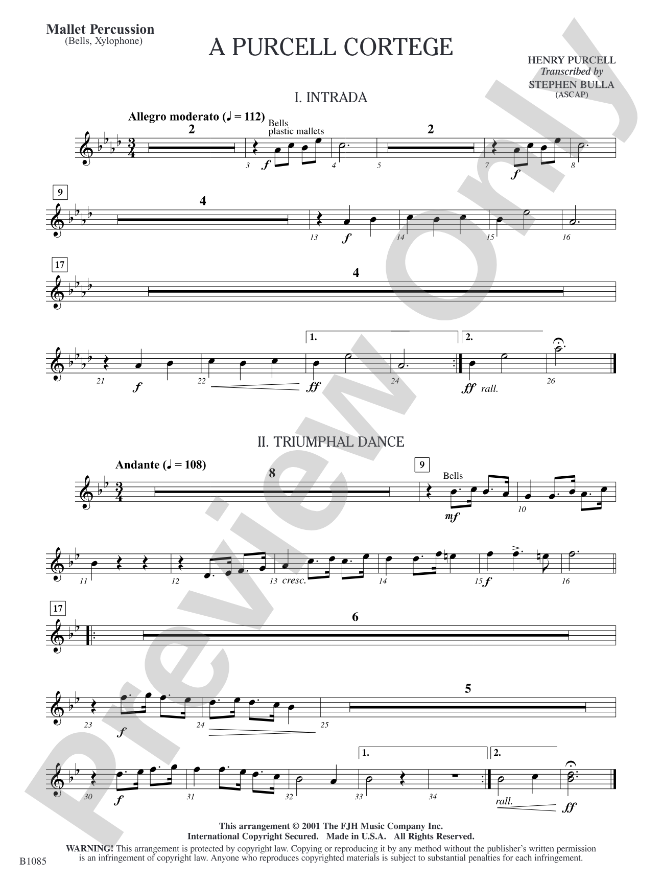 A Purcell Cortege: Mallet Percussion