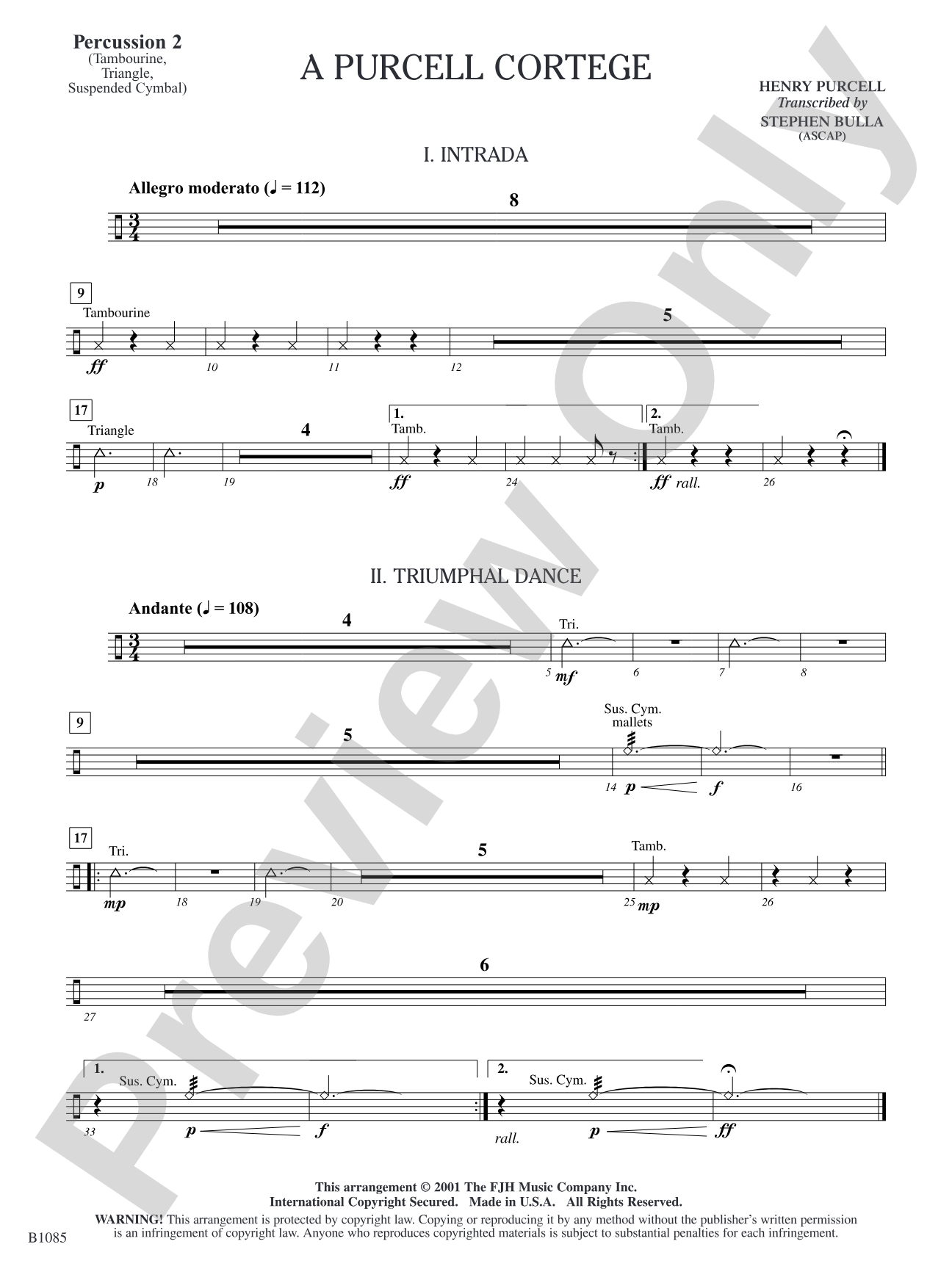 A Purcell Cortege: Percussion 2