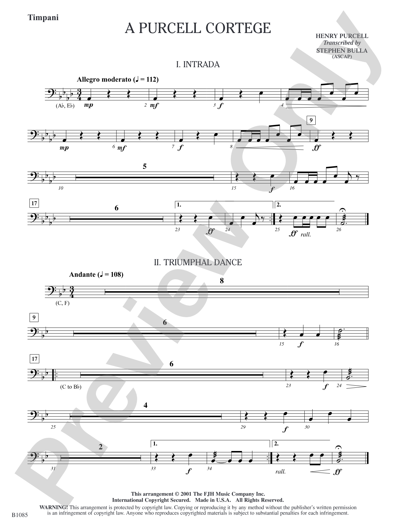 A Purcell Cortege: Timpani