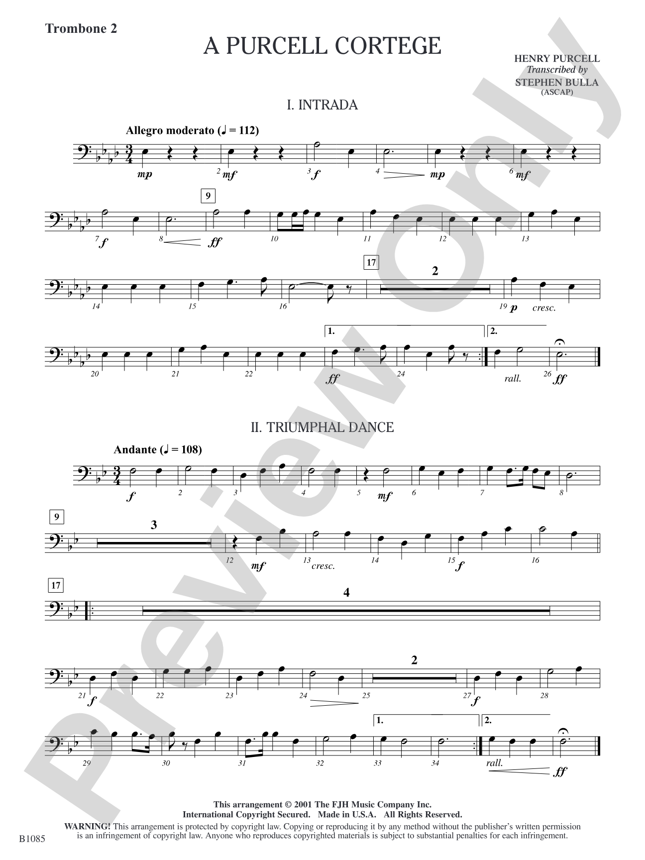 A Purcell Cortege: Trombone 2