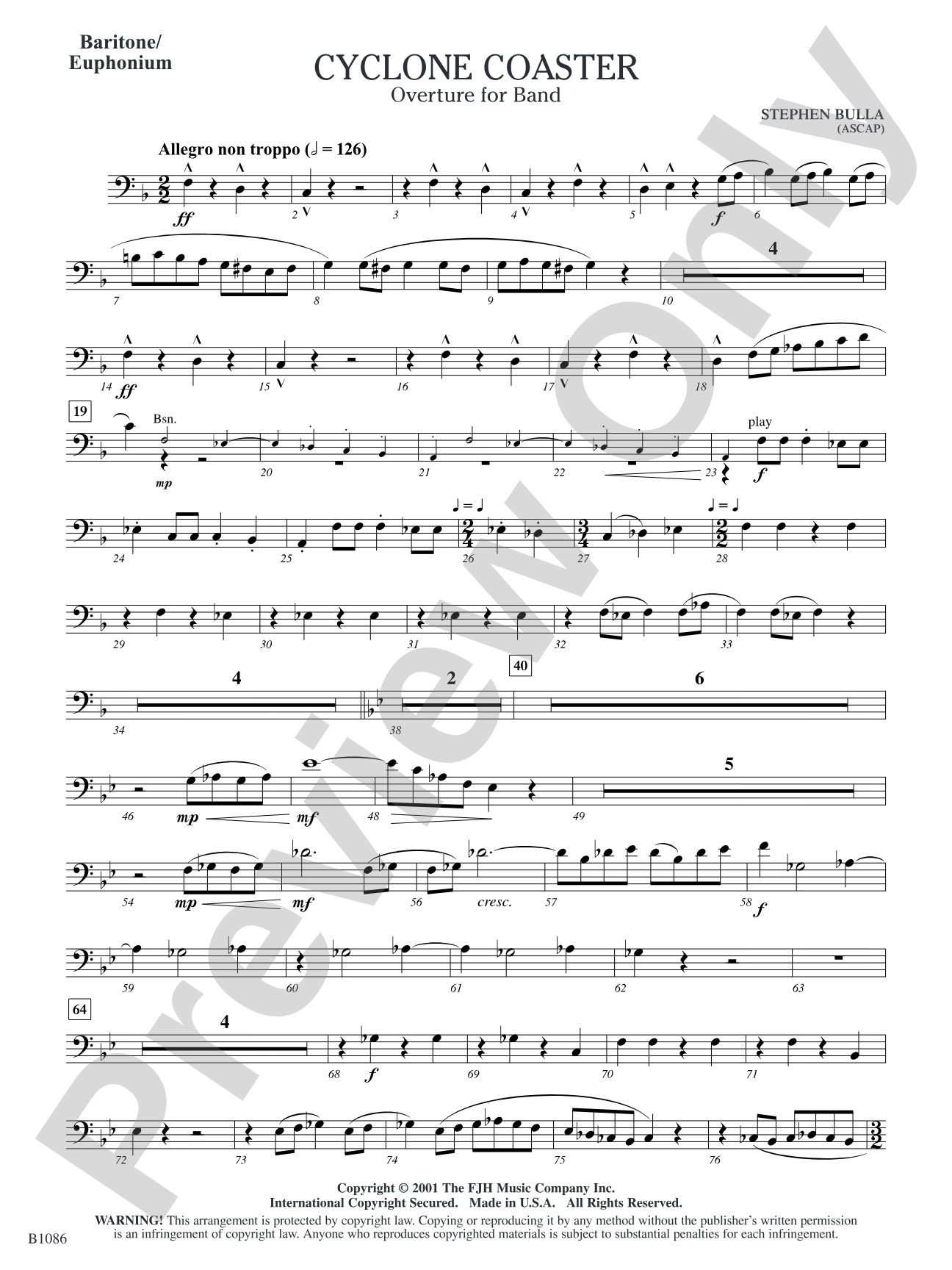 Cyclone Coaster: Baritone/Euphonium