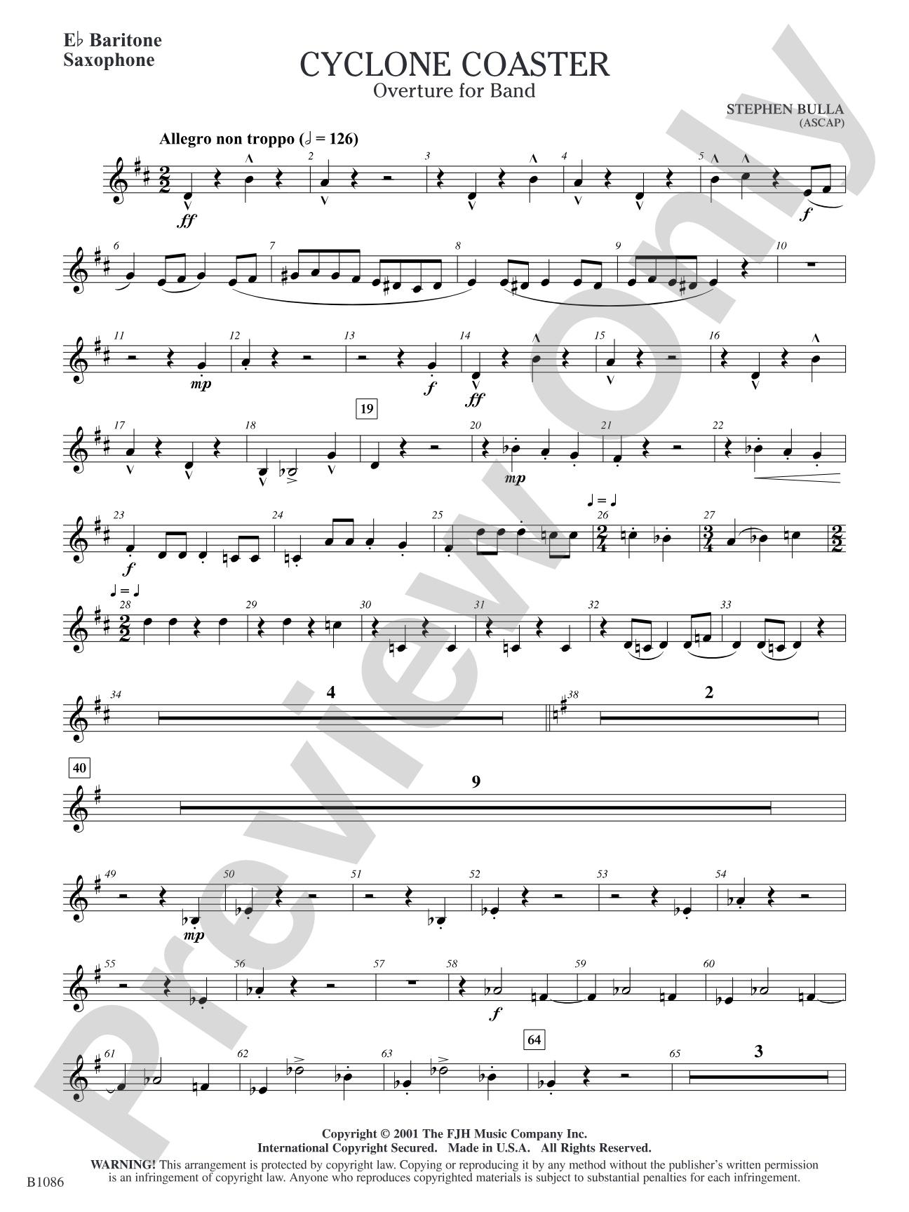 Cyclone Coaster: E-flat Baritone Saxophone
