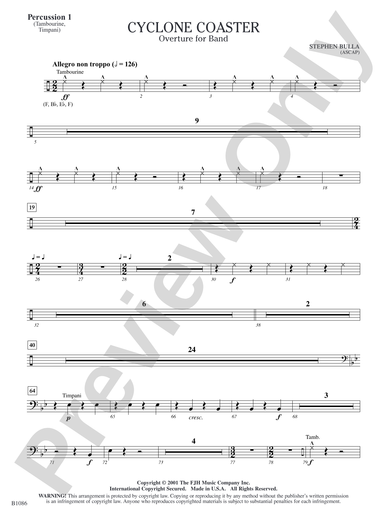 Cyclone Coaster: Percussion 1
