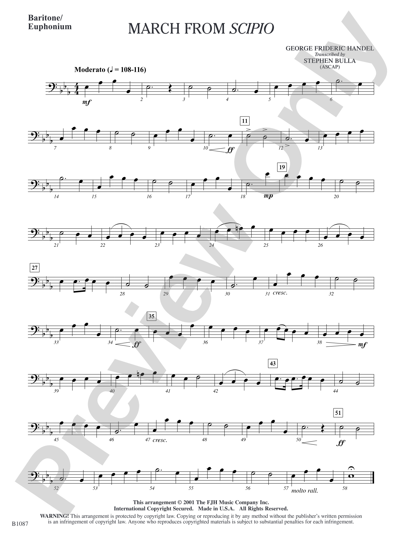 March from Scipio: Baritone/Euphonium