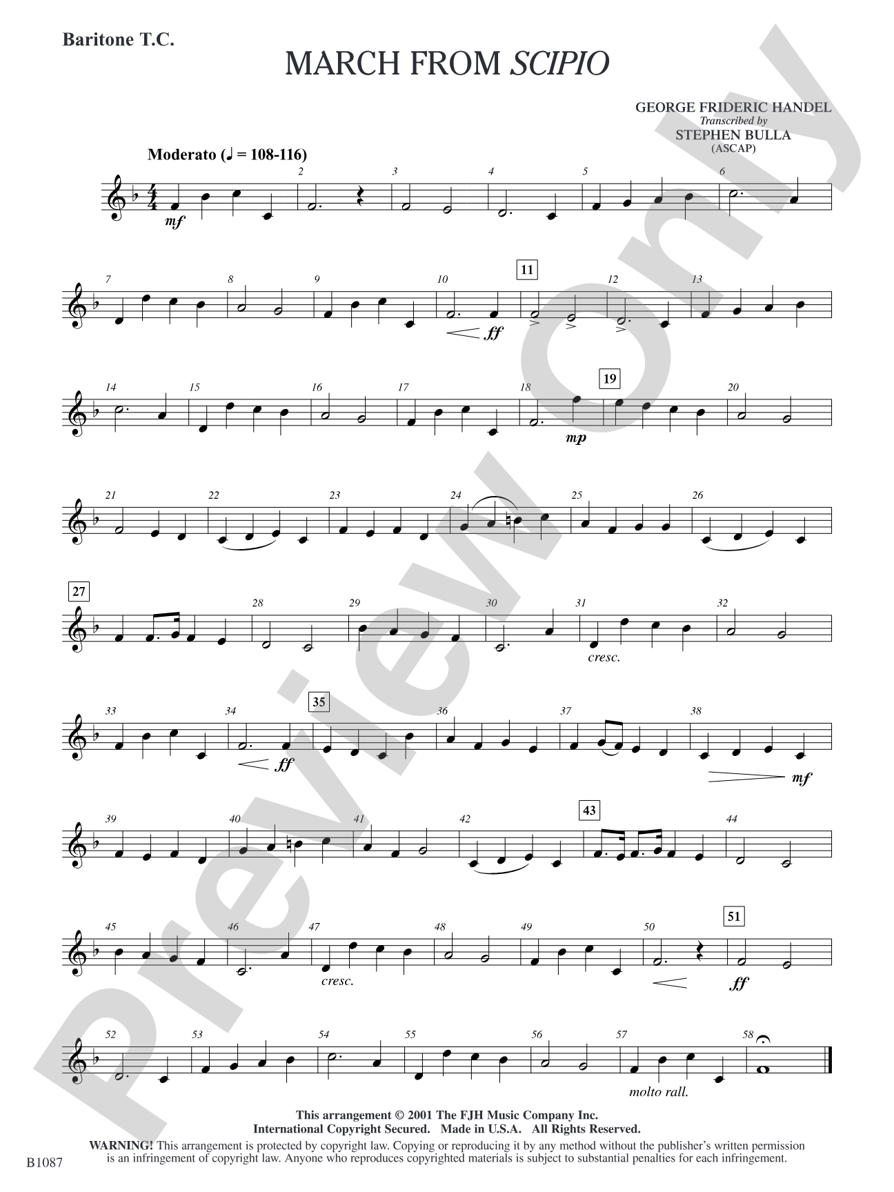 March from Scipio: Baritone T.C.