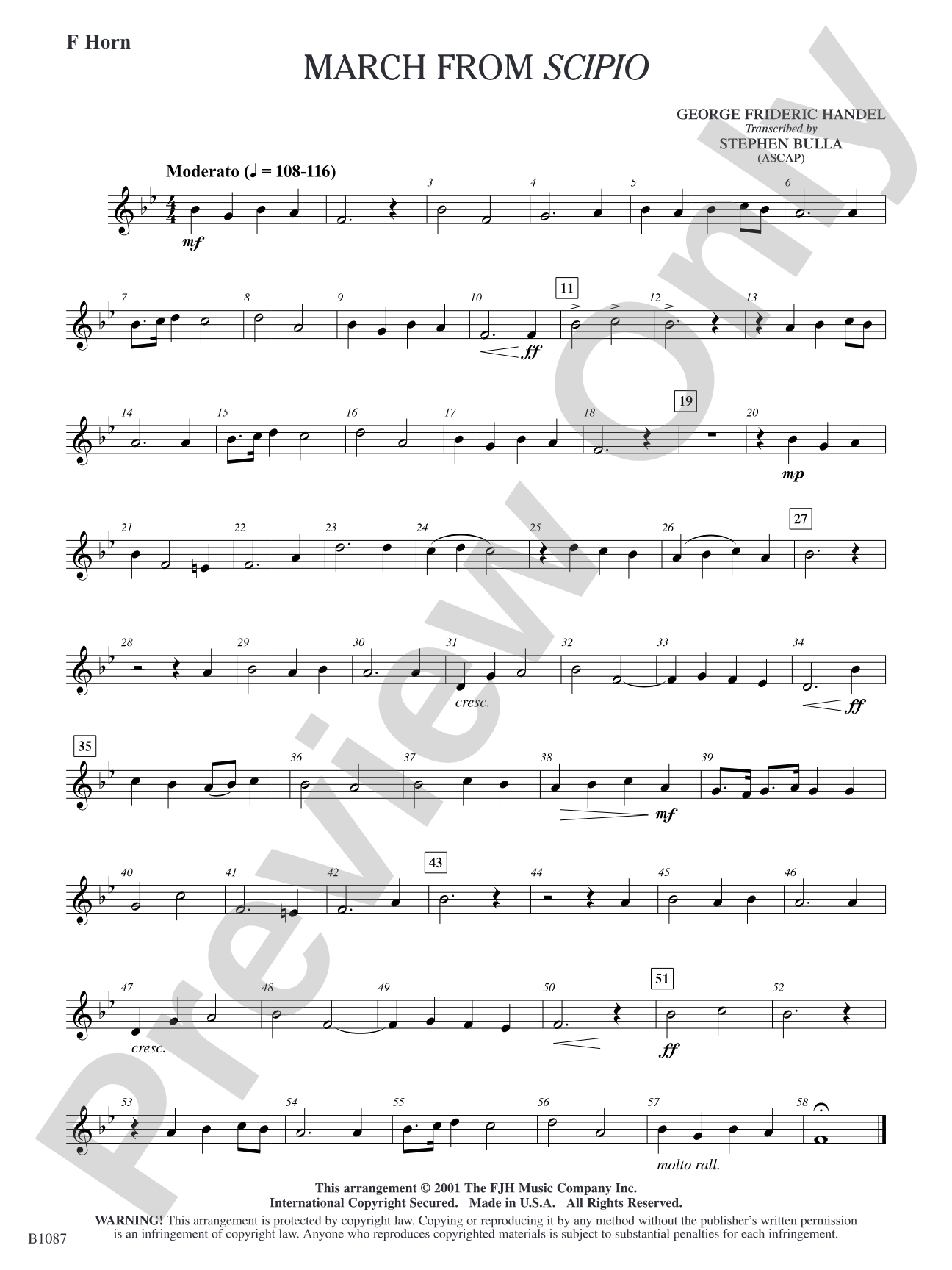 March from Scipio: F Horn