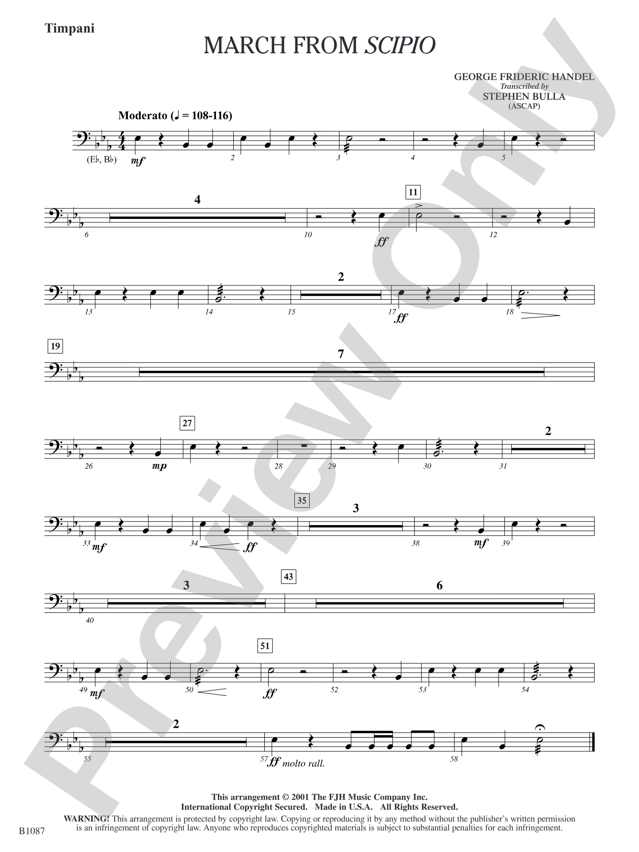 March from Scipio: Timpani