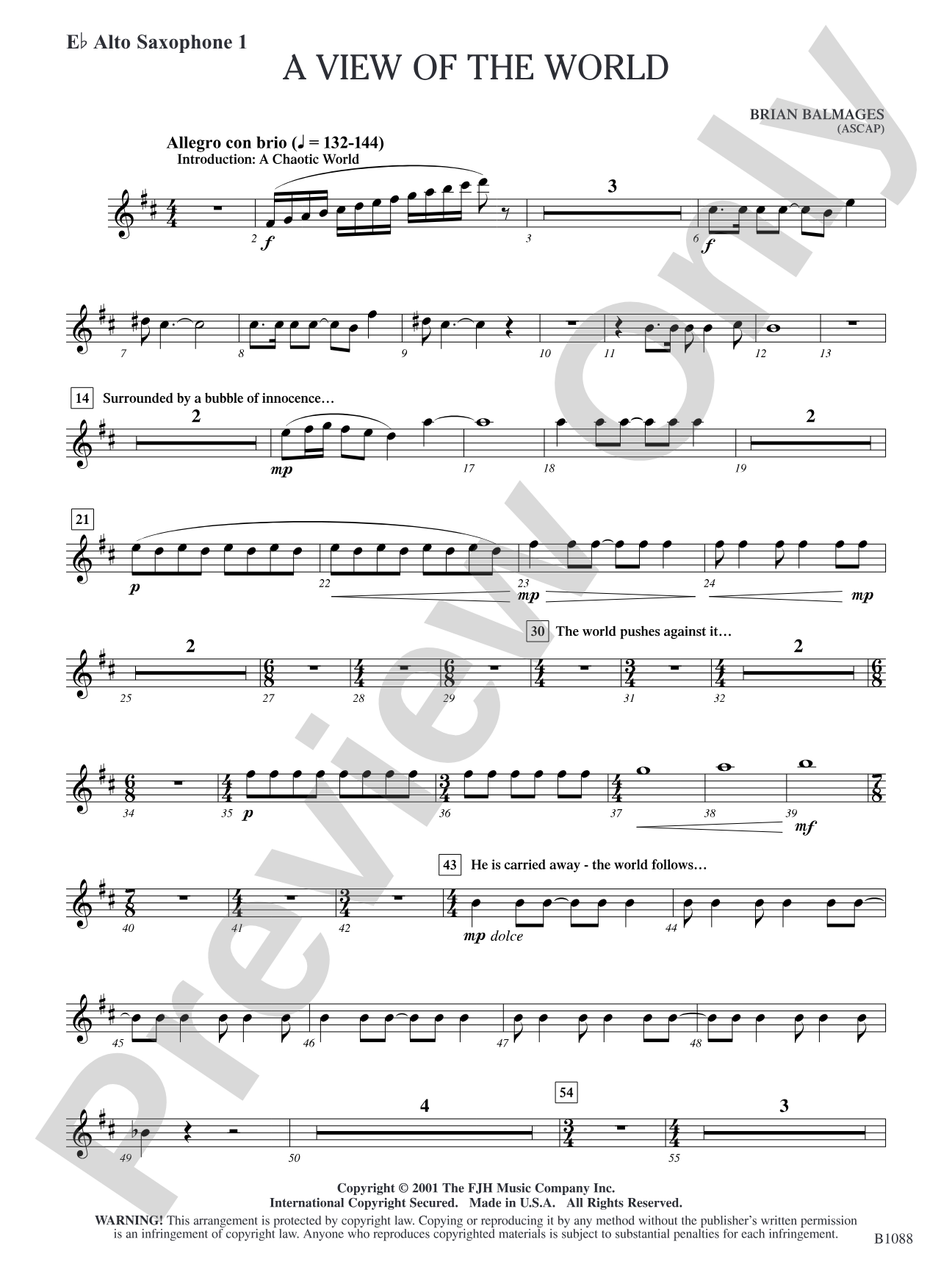 A View of the World: E-flat Alto Saxophone 1