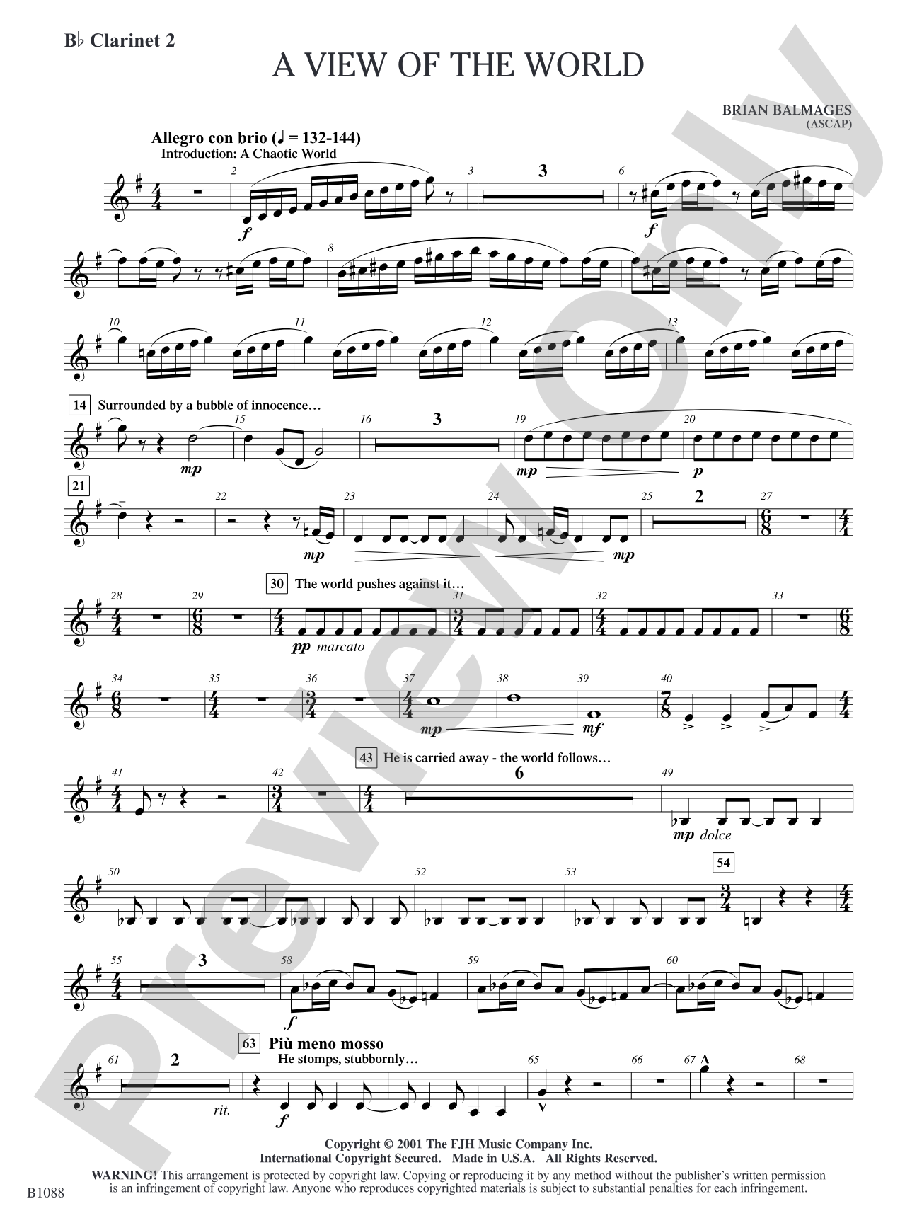 A View of the World: B-flat Clarinet 2