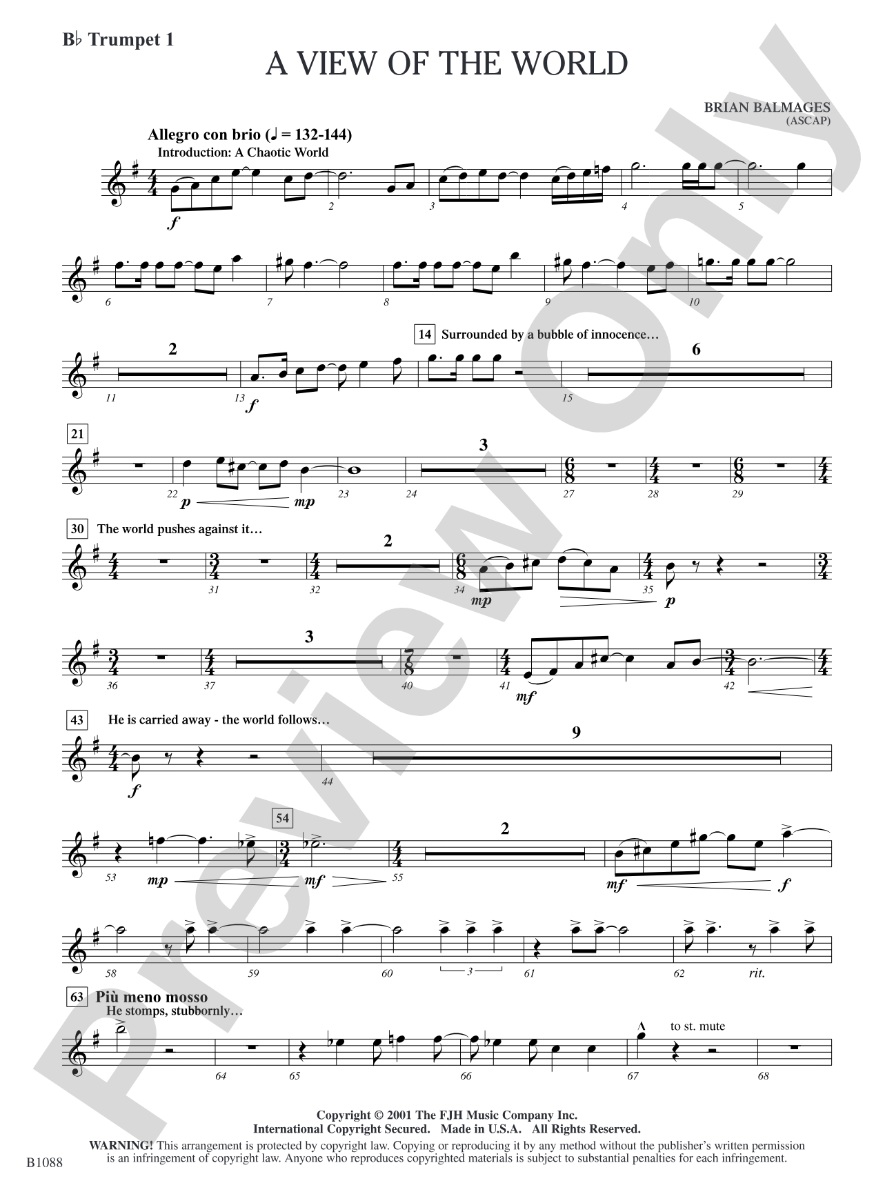 A View of the World: B-flat Trumpet 1