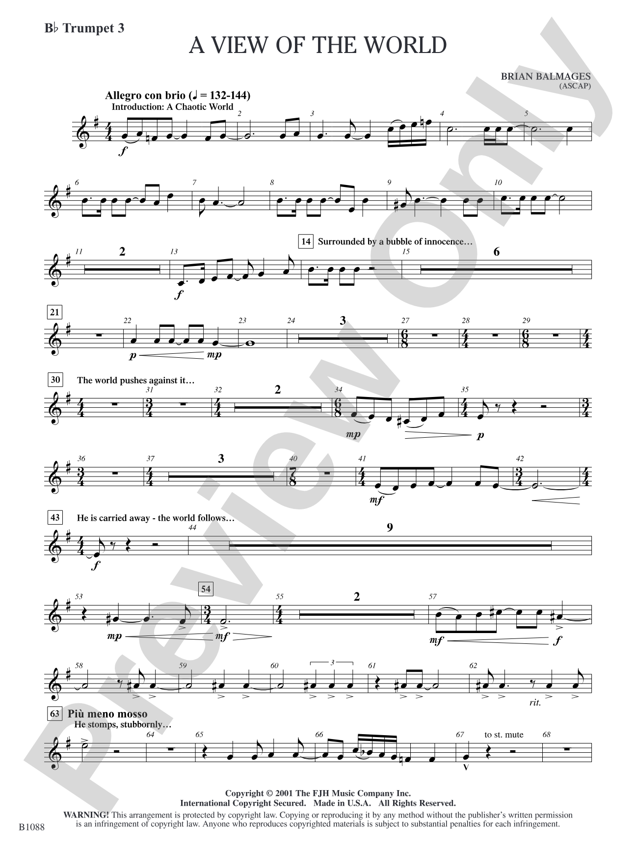 A View of the World: B-flat Trumpet 3