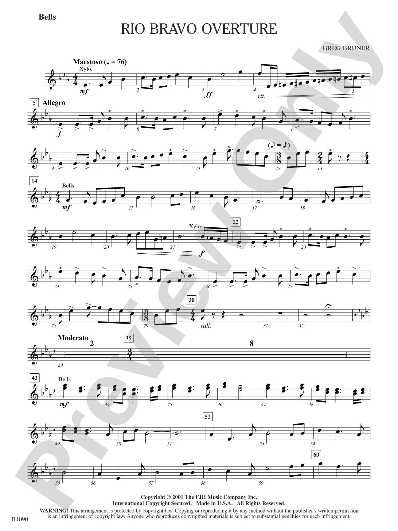Rio Bravo Overture: Bells/Xylophone