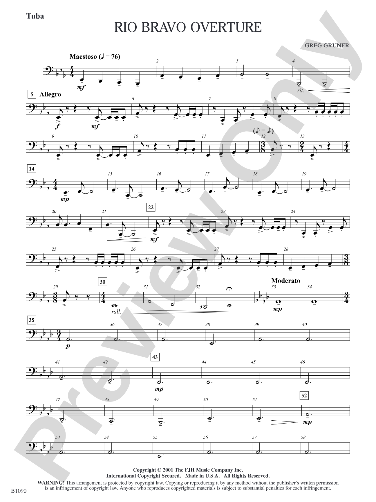 Rio Bravo Overture: Tuba