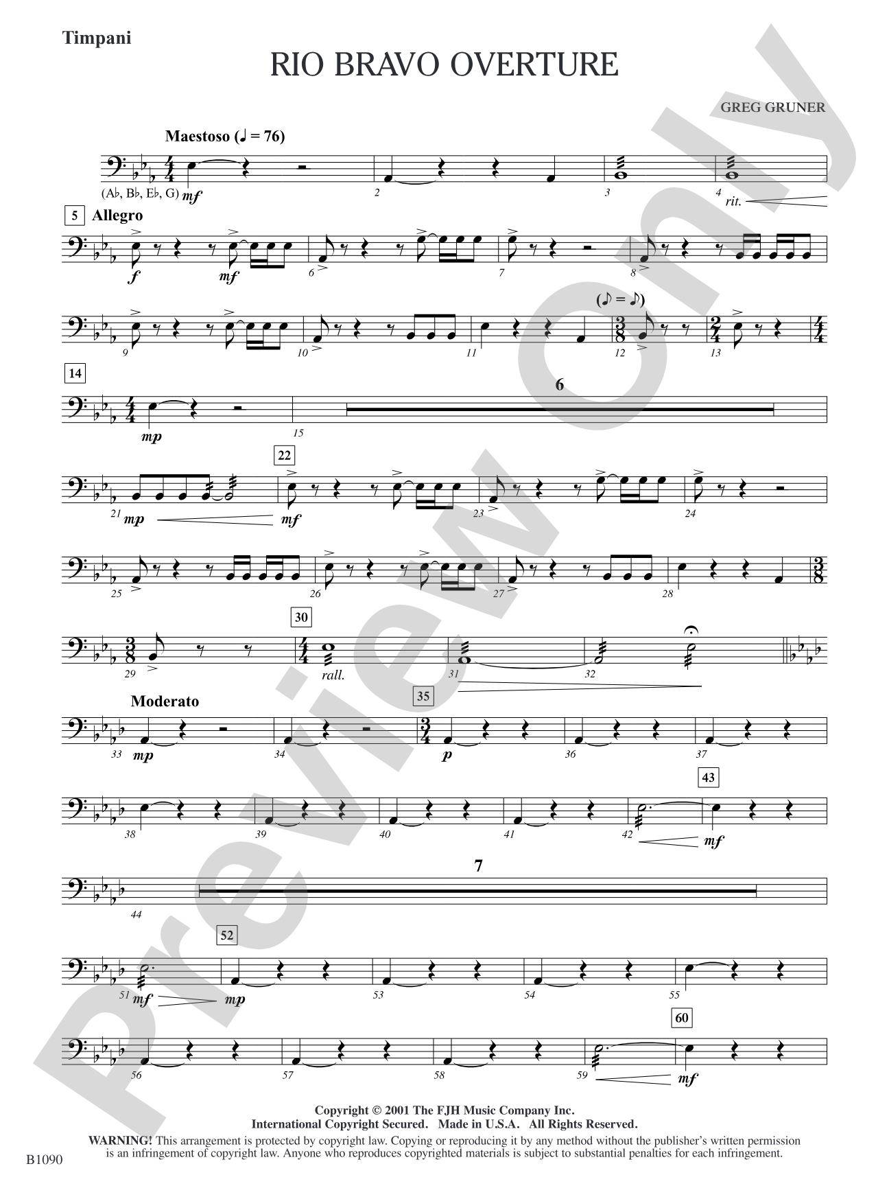Rio Bravo Overture: Timpani
