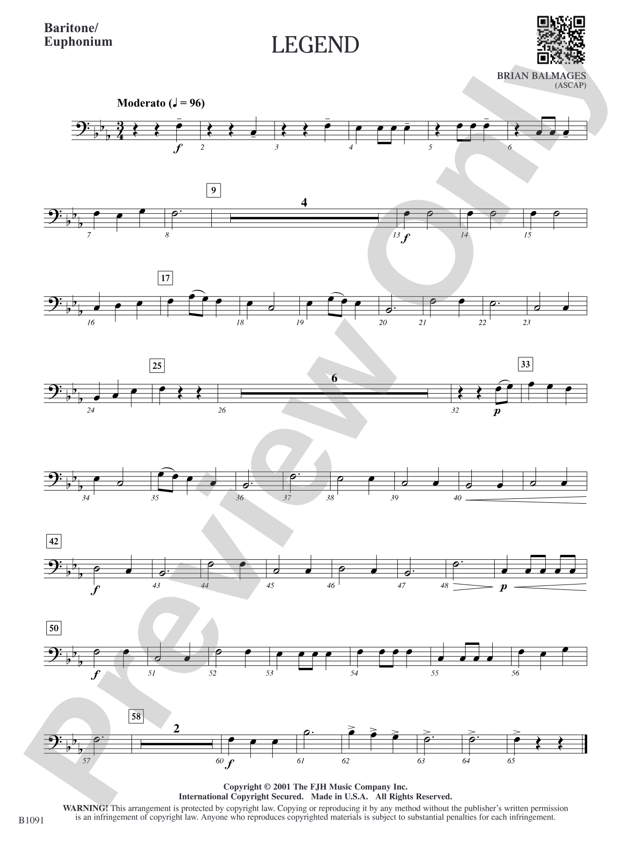 Legend: Baritone/Euphonium