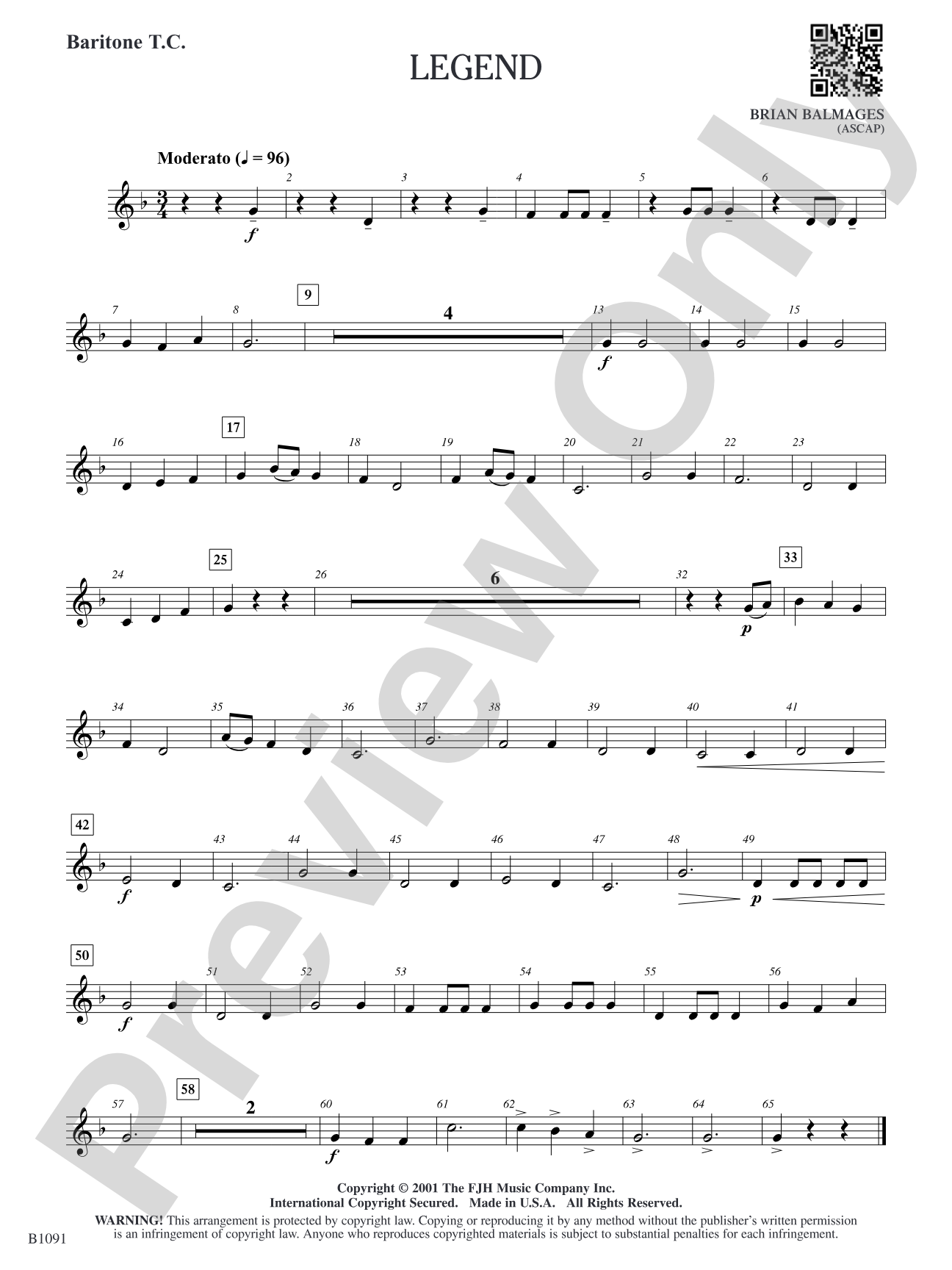 Legend: Baritone T.C.