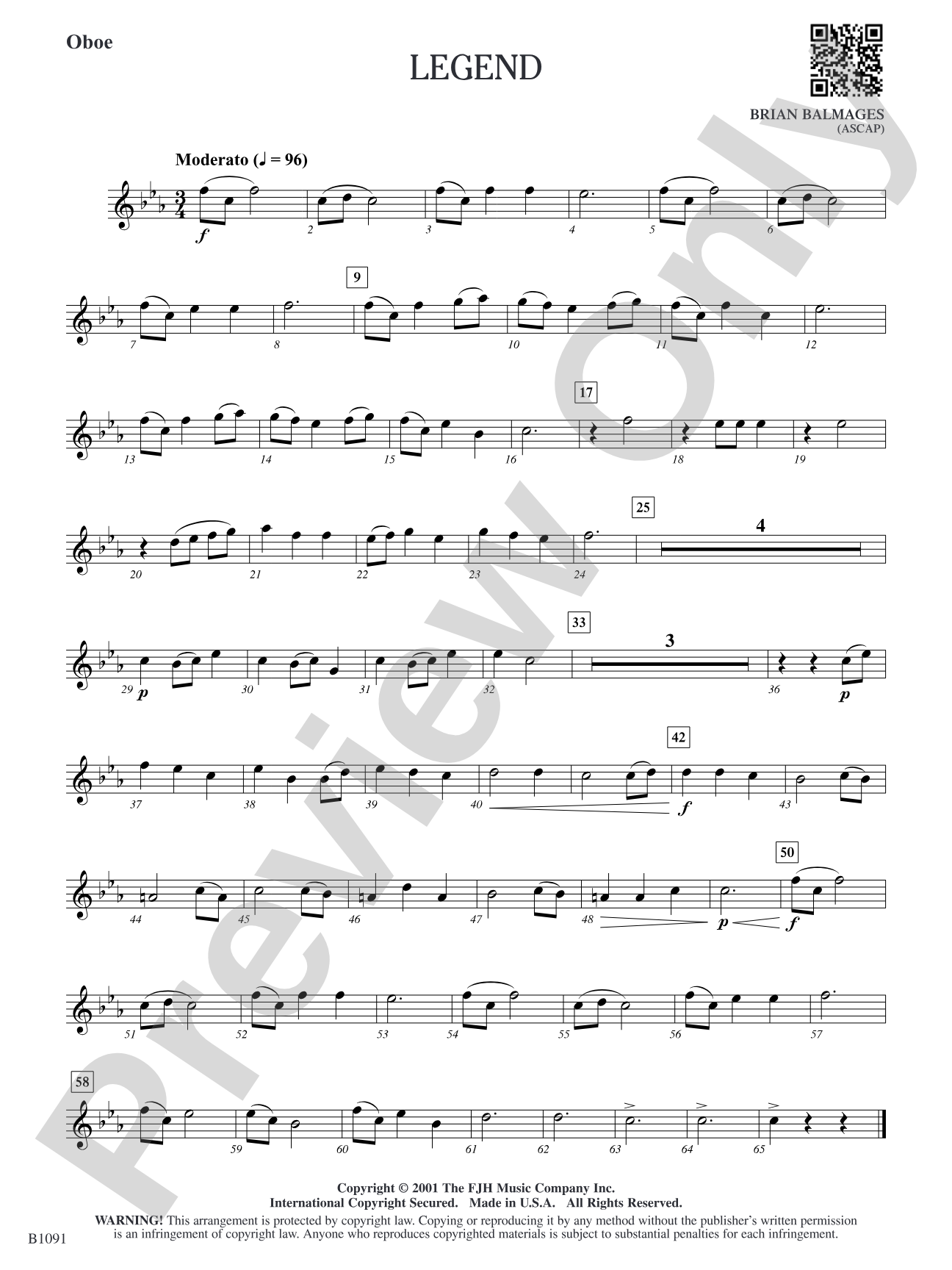 Legend: Oboe