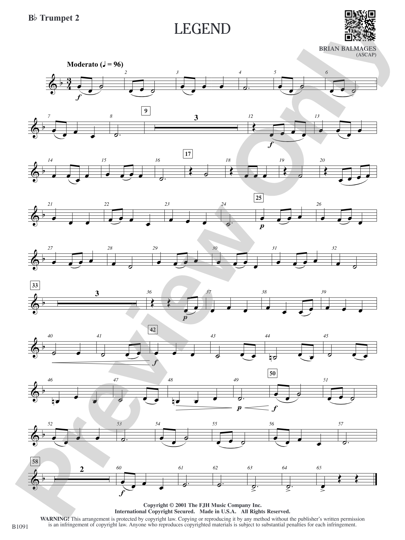 Legend: B-flat Trumpet 2