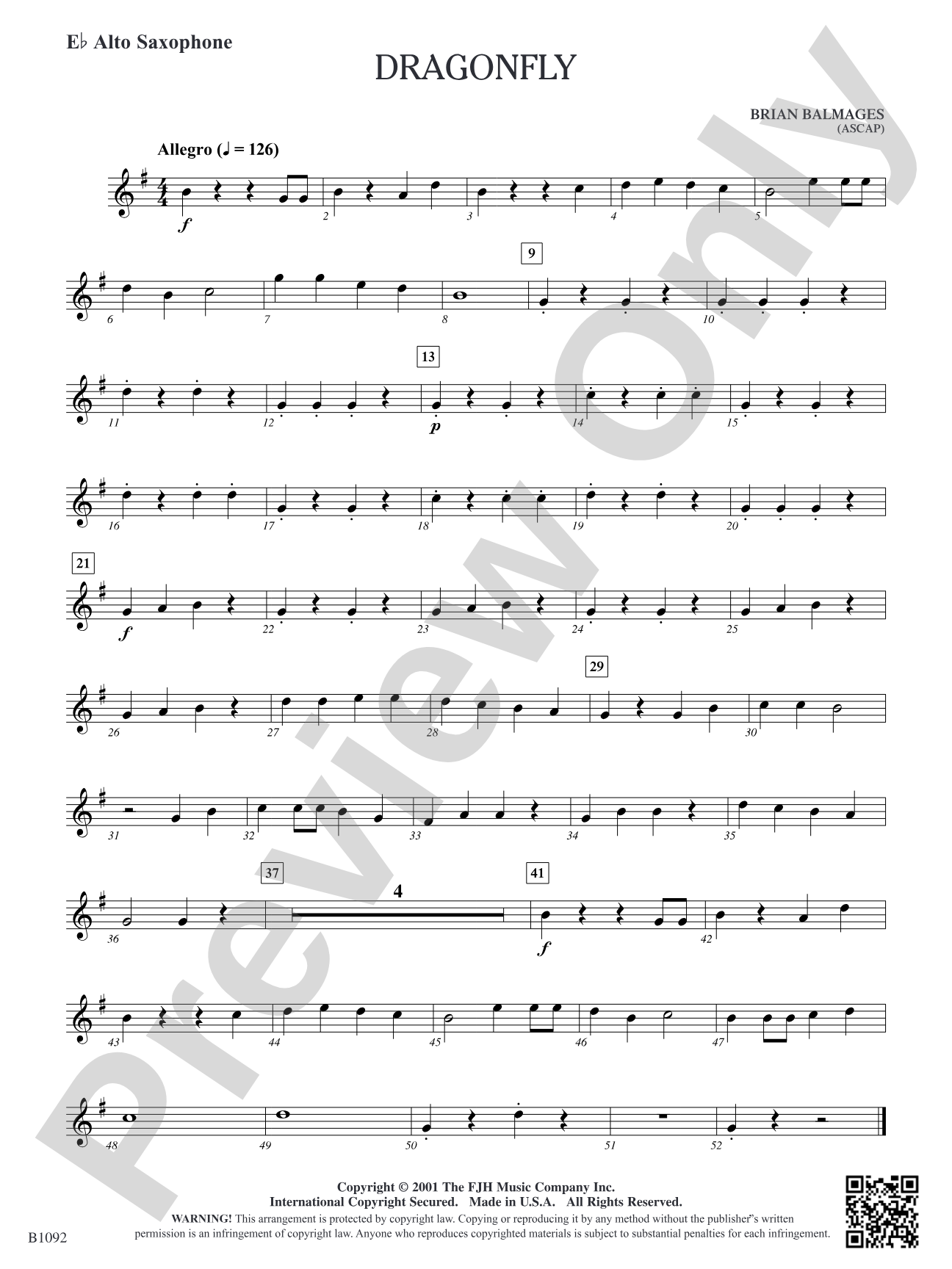 Dragonfly: E-flat Alto Saxophone