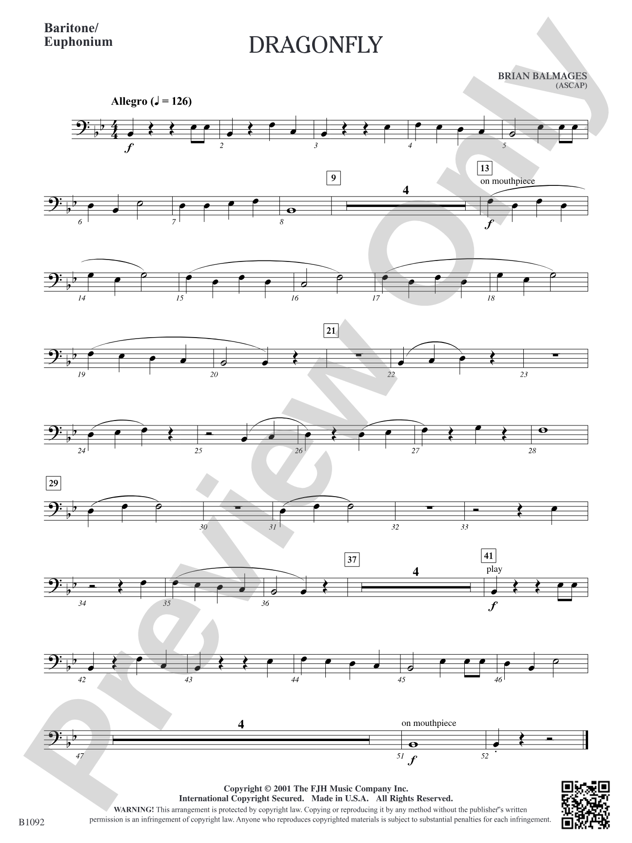 Dragonfly: Baritone/Euphonium