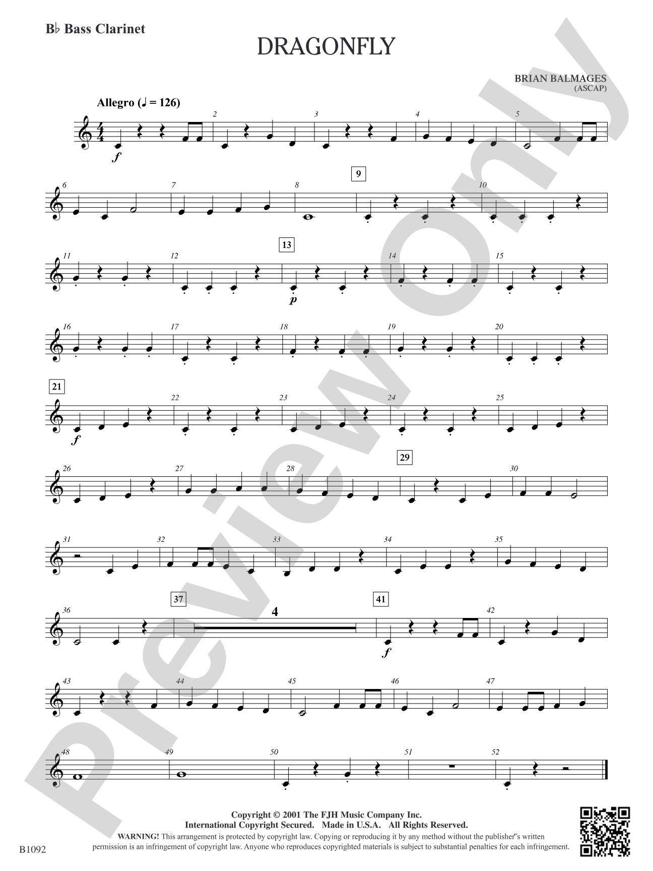 Dragonfly: B-flat Bass Clarinet