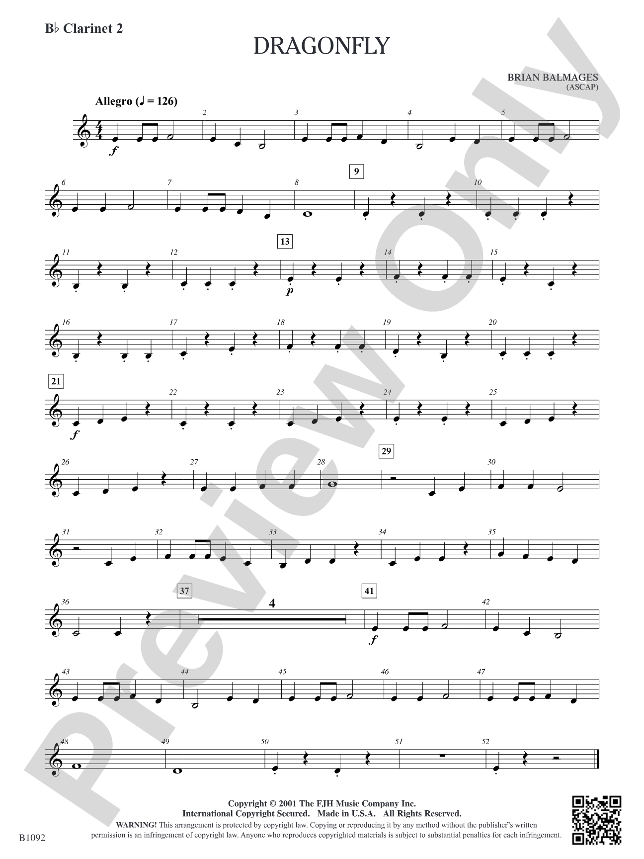 Dragonfly: B-flat Clarinet 2