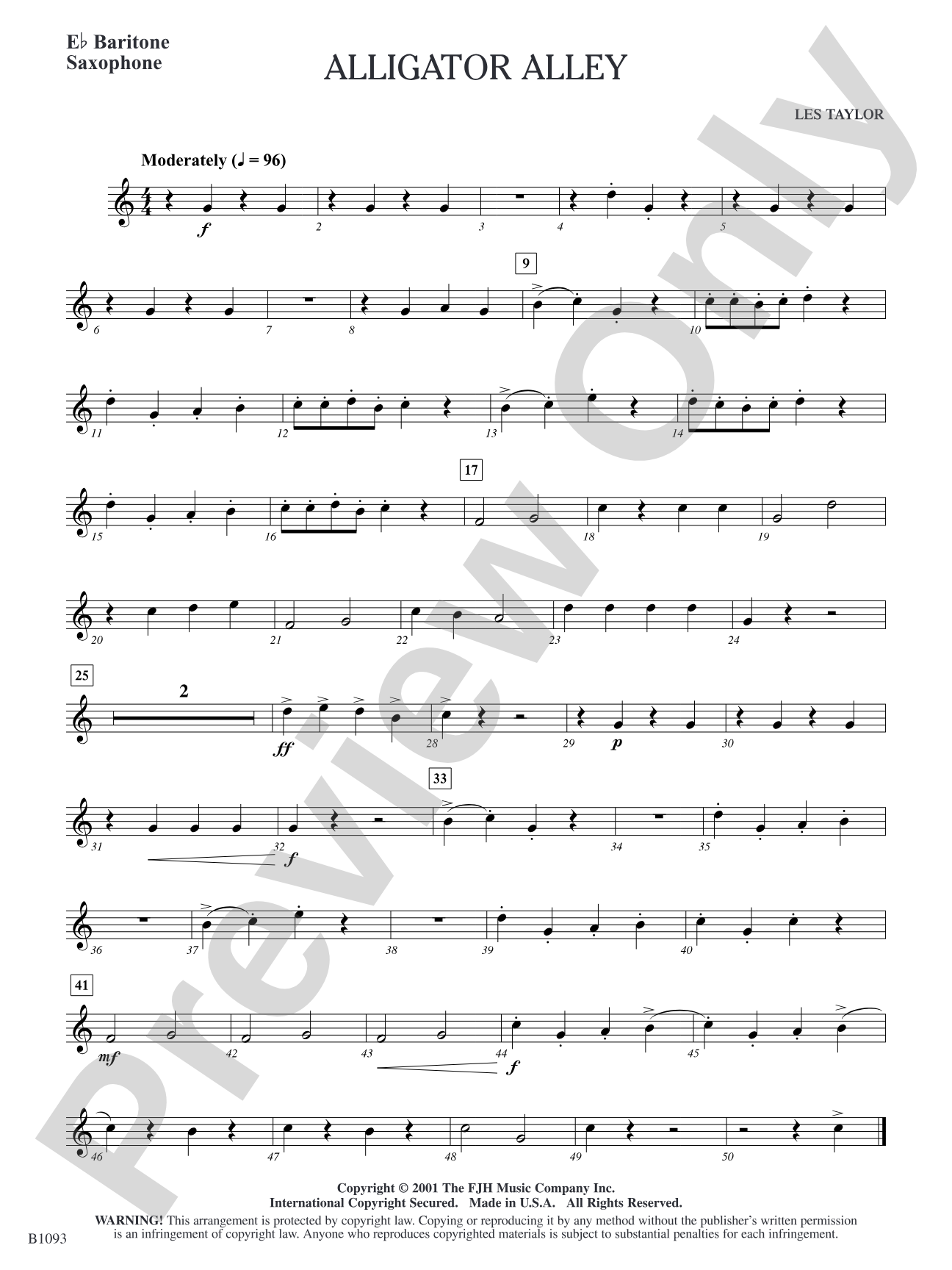 Alligator Alley: E-flat Baritone Saxophone