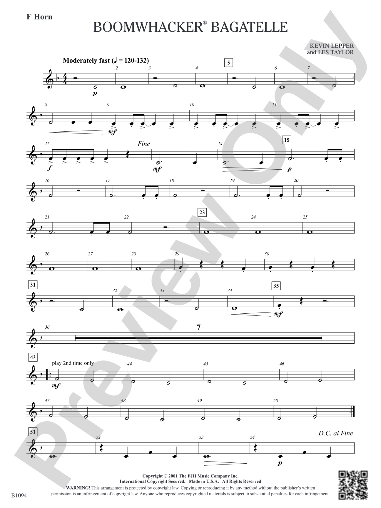 Boomwhacker® Bagatelle: F Horn