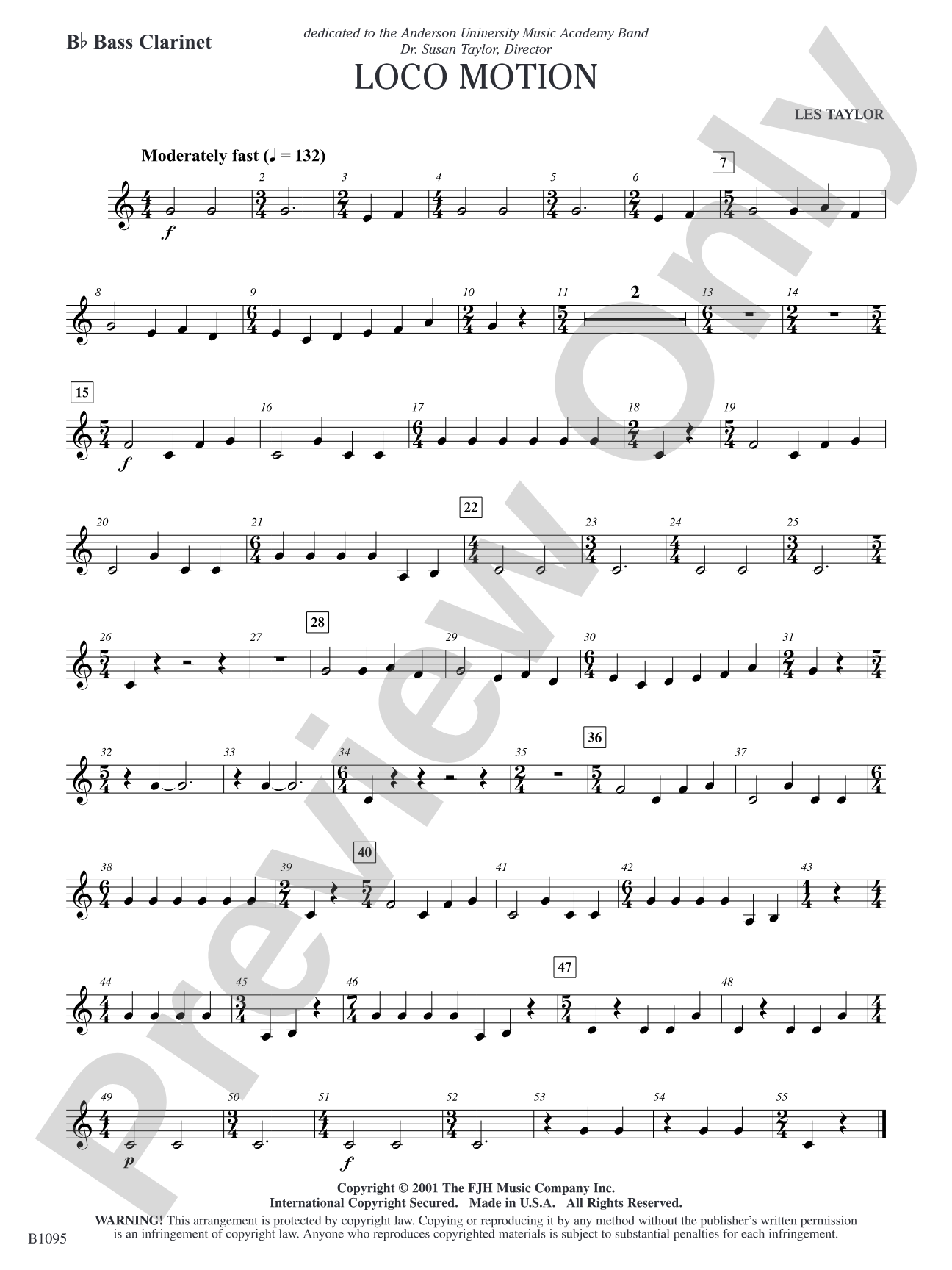 Loco Motion: B-flat Bass Clarinet
