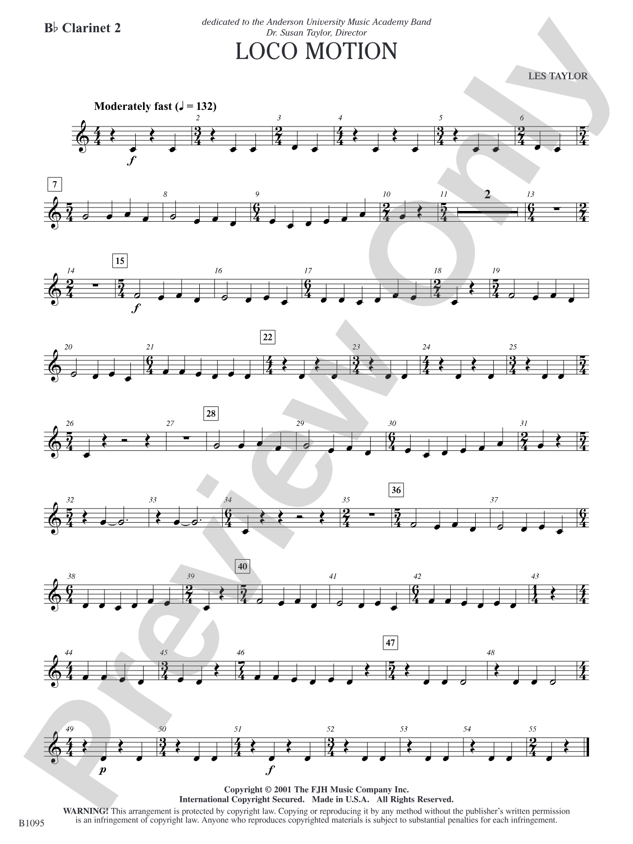 Loco Motion: B-flat Clarinet 2
